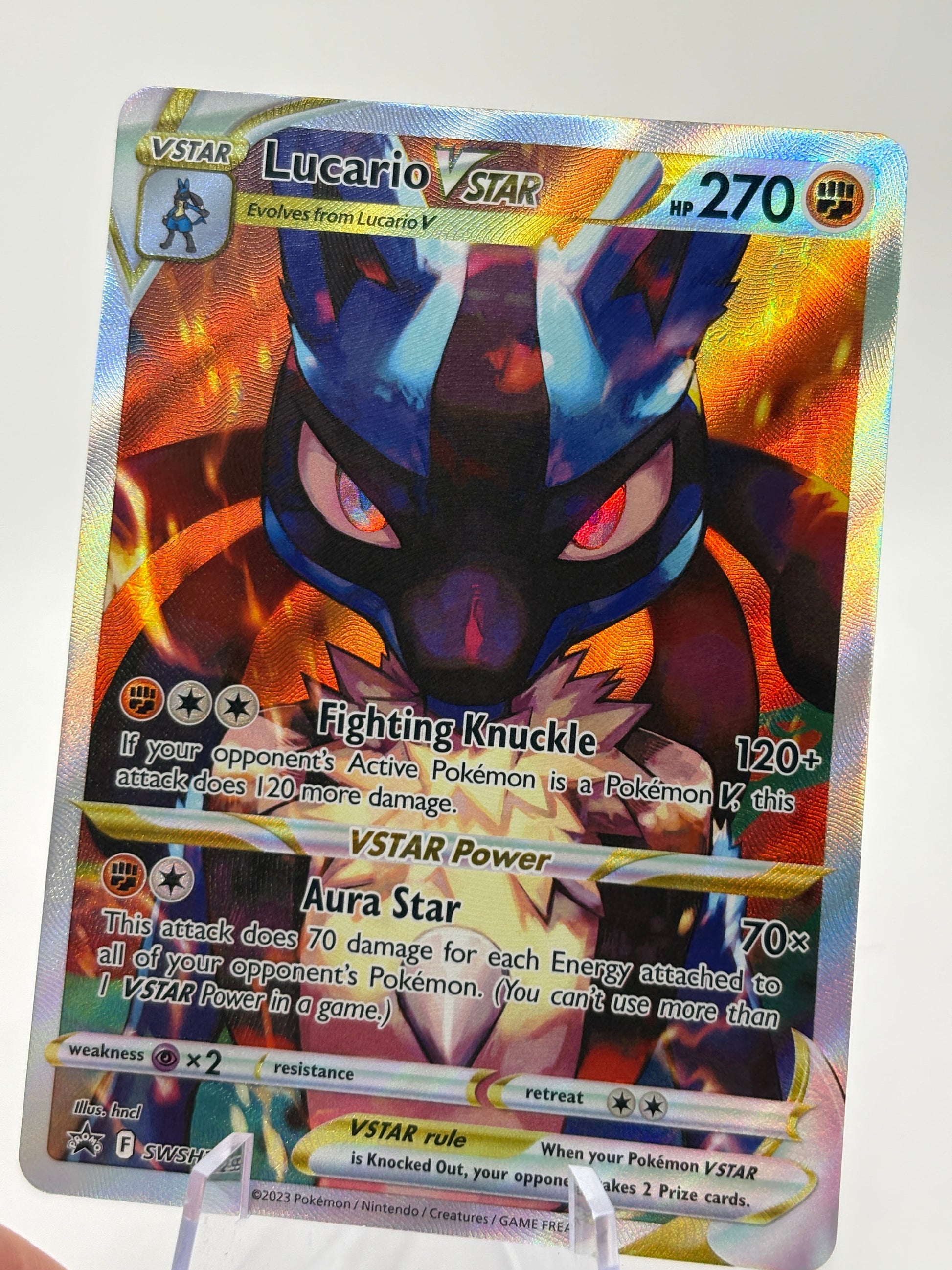 Pokemon TCG SWSH Promos - Lucario VSTAR SWSH291 LP Full Art FRENLY BRICKS - Open 7 Days