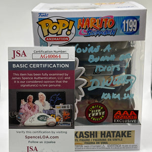 Funko POP! Naruto Kakashi Hatake #1199 Chase AAA Signed JSA Cert Dave Wittenberg FRENLY BRICKS - Open 7 Days