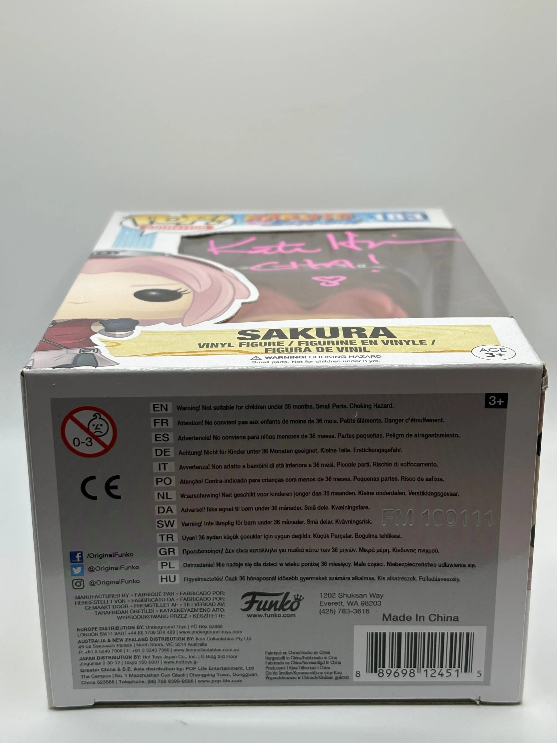 Funko POP! Naruto Shippuden  #183 Sakura Signed JSA Certification FRENLY BRICKS - Open 7 Days