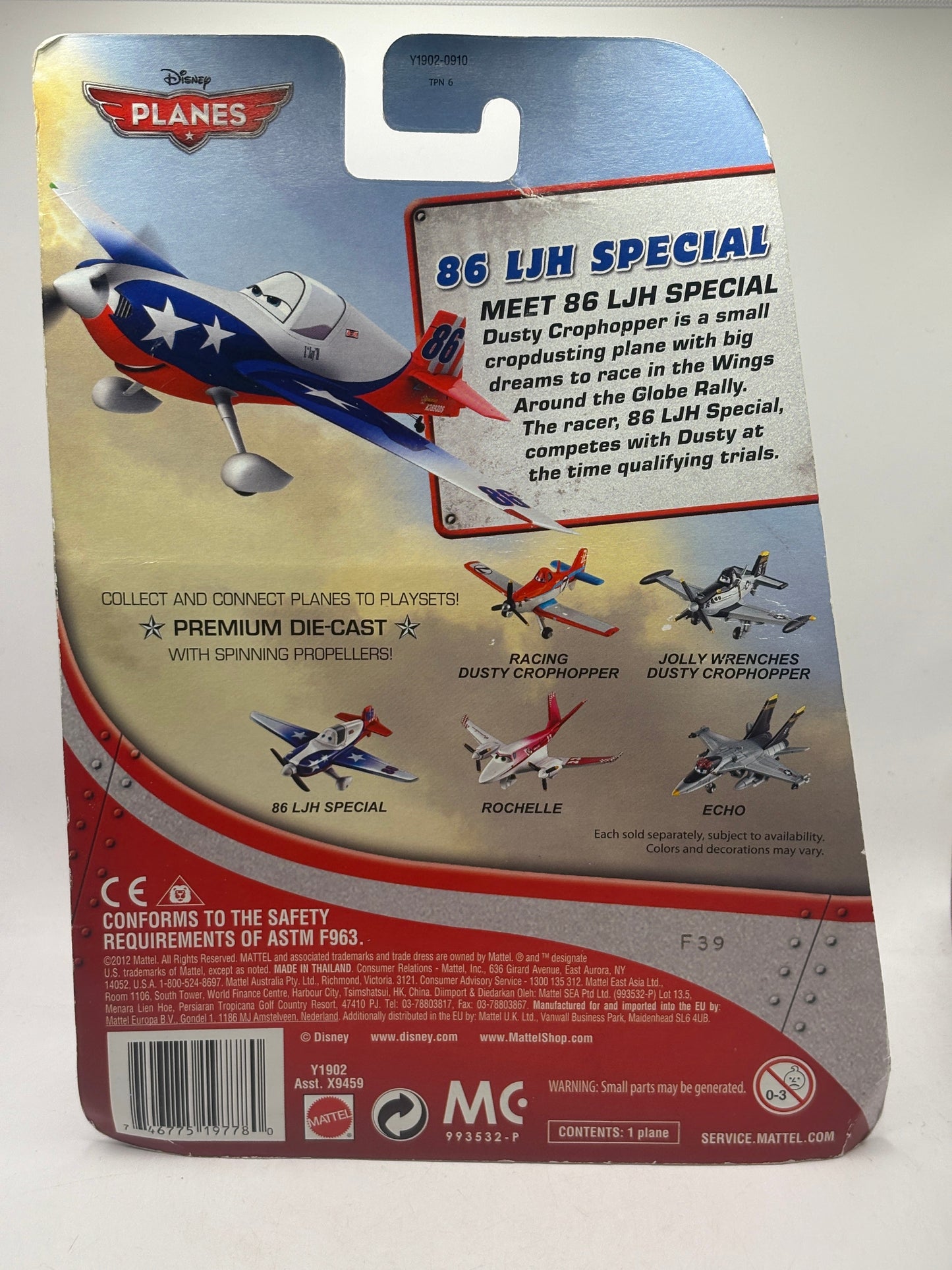 Disney Planes New Sealed 2012 86 LJH Special Mattel FRENLY BRICKS - Open 7 Days