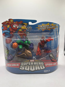 Marvel Super Hero Squad SPIDER-MAN & GREEN GOBLIN Figure 2-Pack New 2008