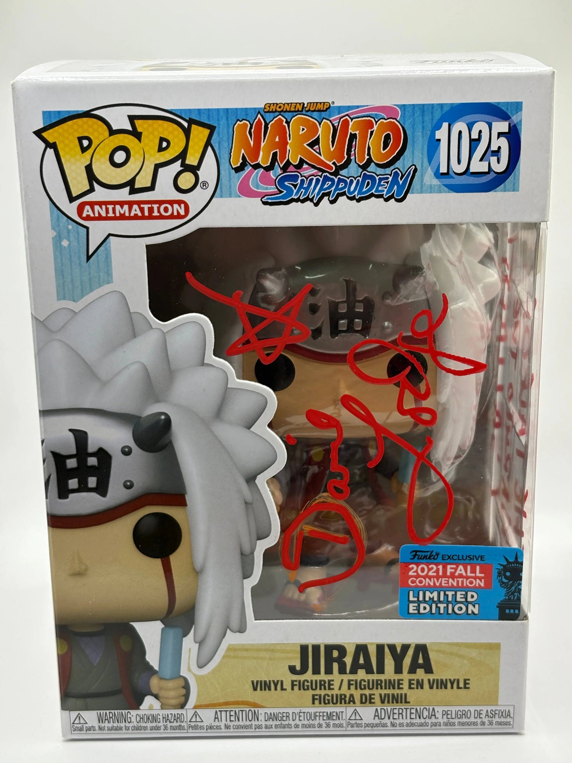 Funko POP! Naruto Shippuden #1025 Jiraiya 2021 Fall Signed PSA Certificate FRENLY BRICKS - Open 7 Days