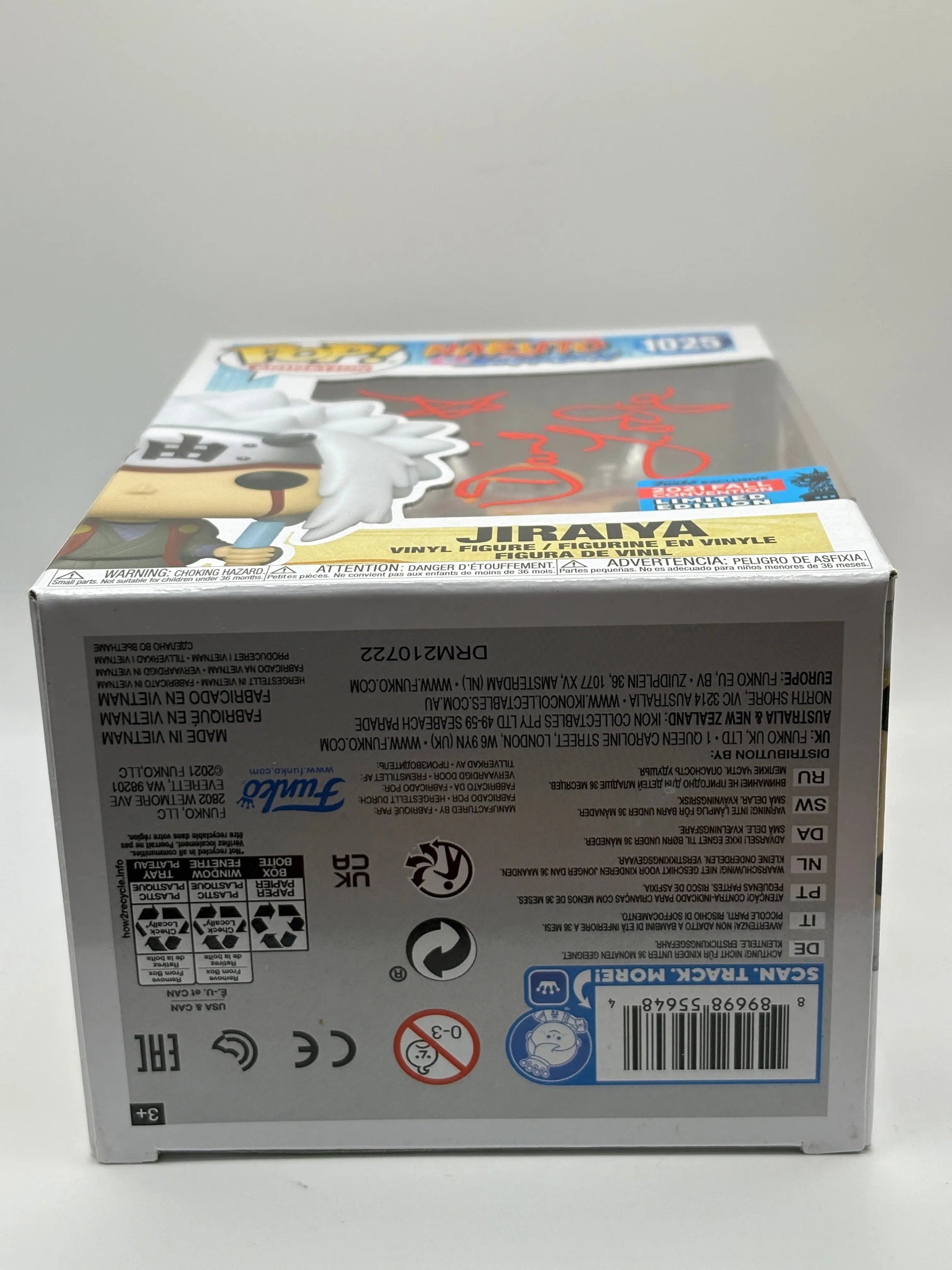 Funko POP! Naruto Shippuden #1025 Jiraiya 2021 Fall Signed PSA Certificate FRENLY BRICKS - Open 7 Days