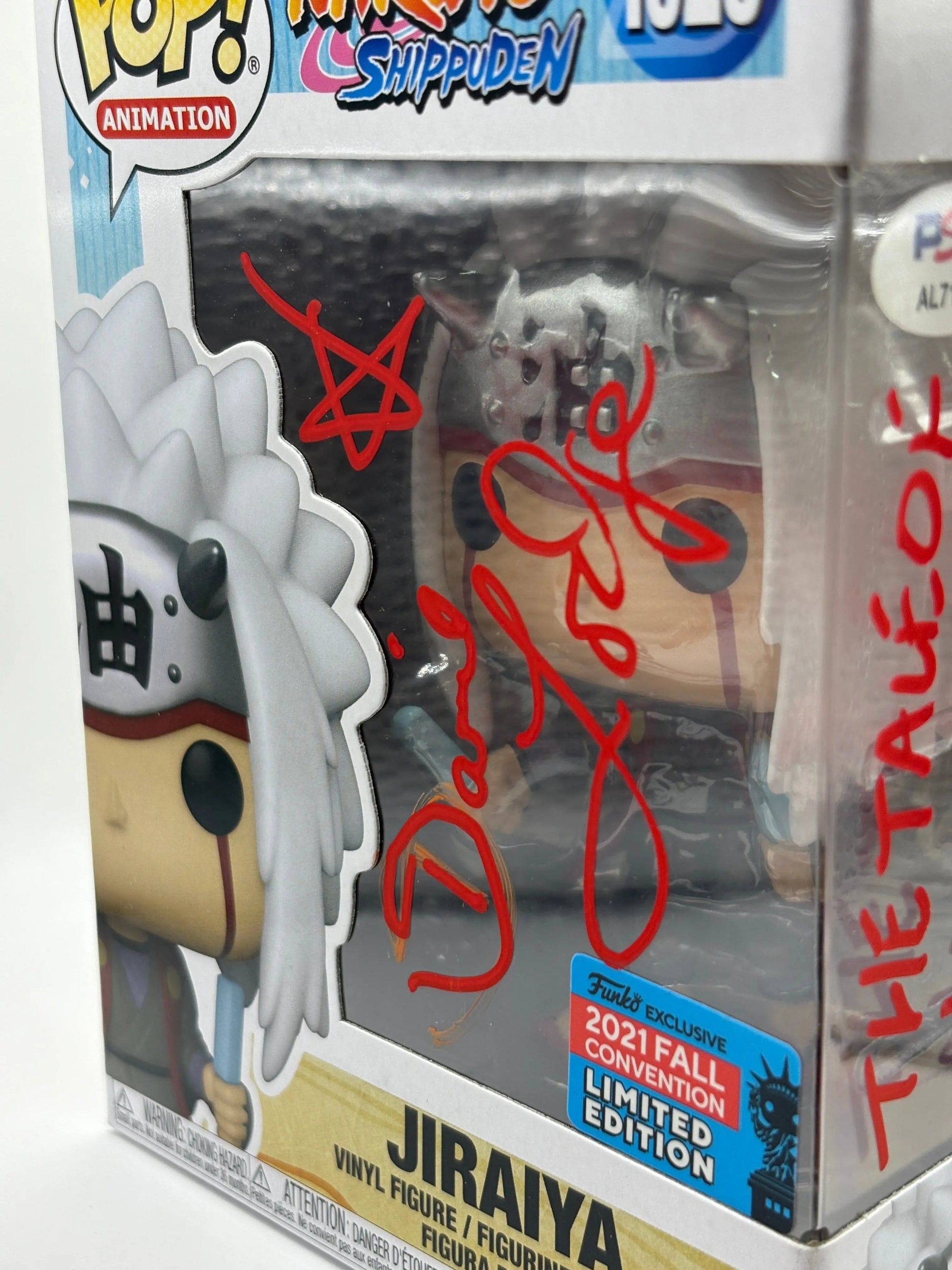 Funko POP! Naruto Shippuden #1025 Jiraiya 2021 Fall Signed PSA Certificate FRENLY BRICKS - Open 7 Days