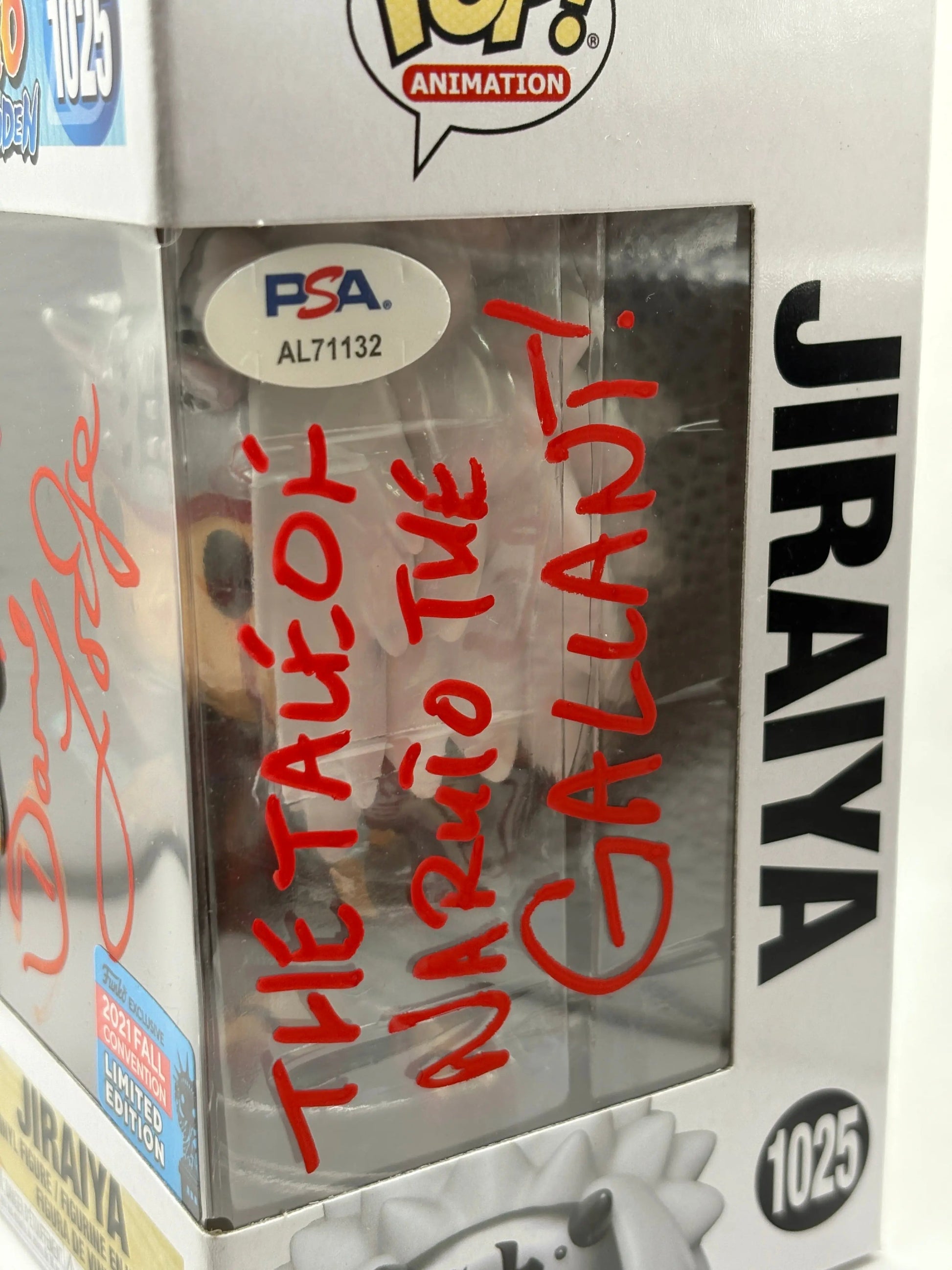 Funko POP! Naruto Shippuden #1025 Jiraiya 2021 Fall Signed PSA Certificate FRENLY BRICKS - Open 7 Days