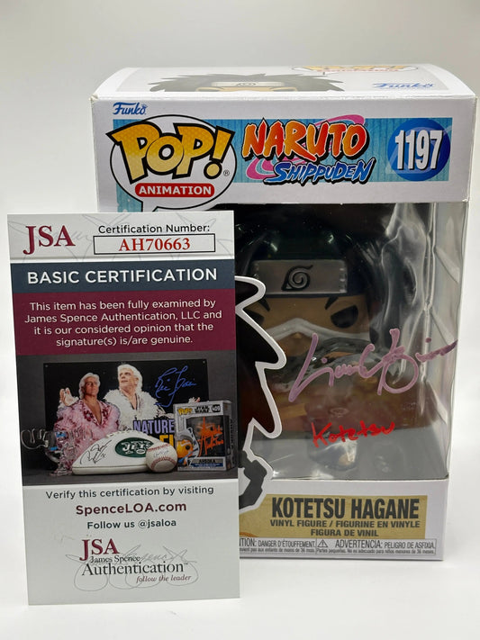 Funko POP! Naruto Shippuden #1197 Kotetsu Hagane Signed JSA Certification FRENLY BRICKS - Open 7 Days