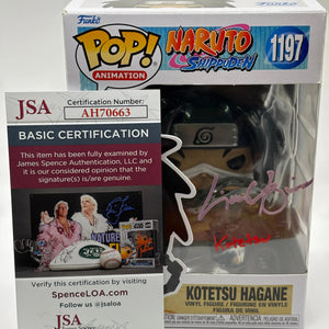 Funko POP! Naruto Shippuden #1197 Kotetsu Hagane Signed JSA Certification FRENLY BRICKS - Open 7 Days