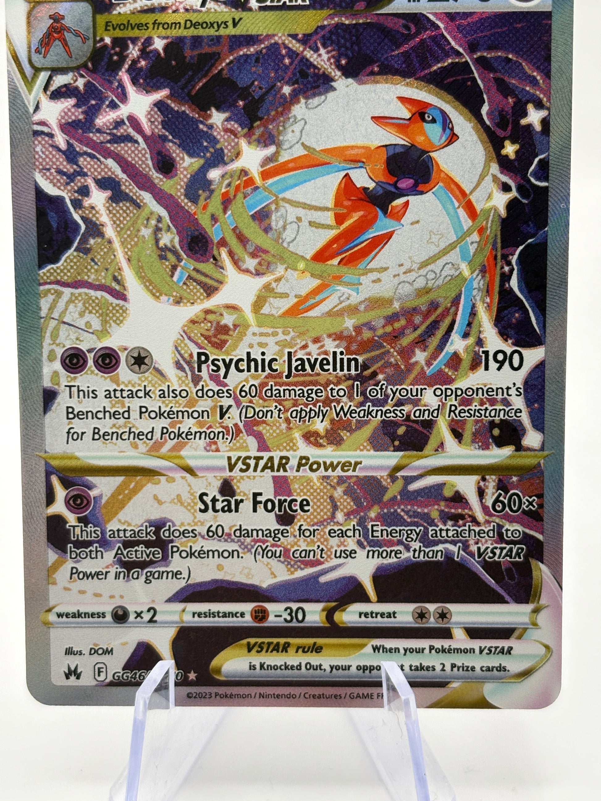 Pokemon TCG Crown Zenith - Deoxys VSTAR GG46/GG70 NM FRENLY BRICKS - Open 7 Days