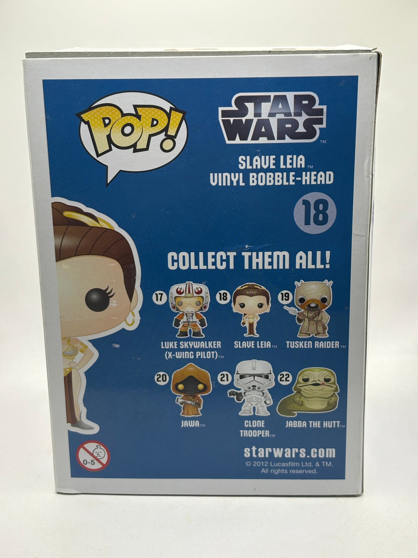 Funko POP! Star Wars #18 Slave Leia 2012 Vinyl Bobble Head * NO MOULD* FRENLY BRICKS - Open 7 Days