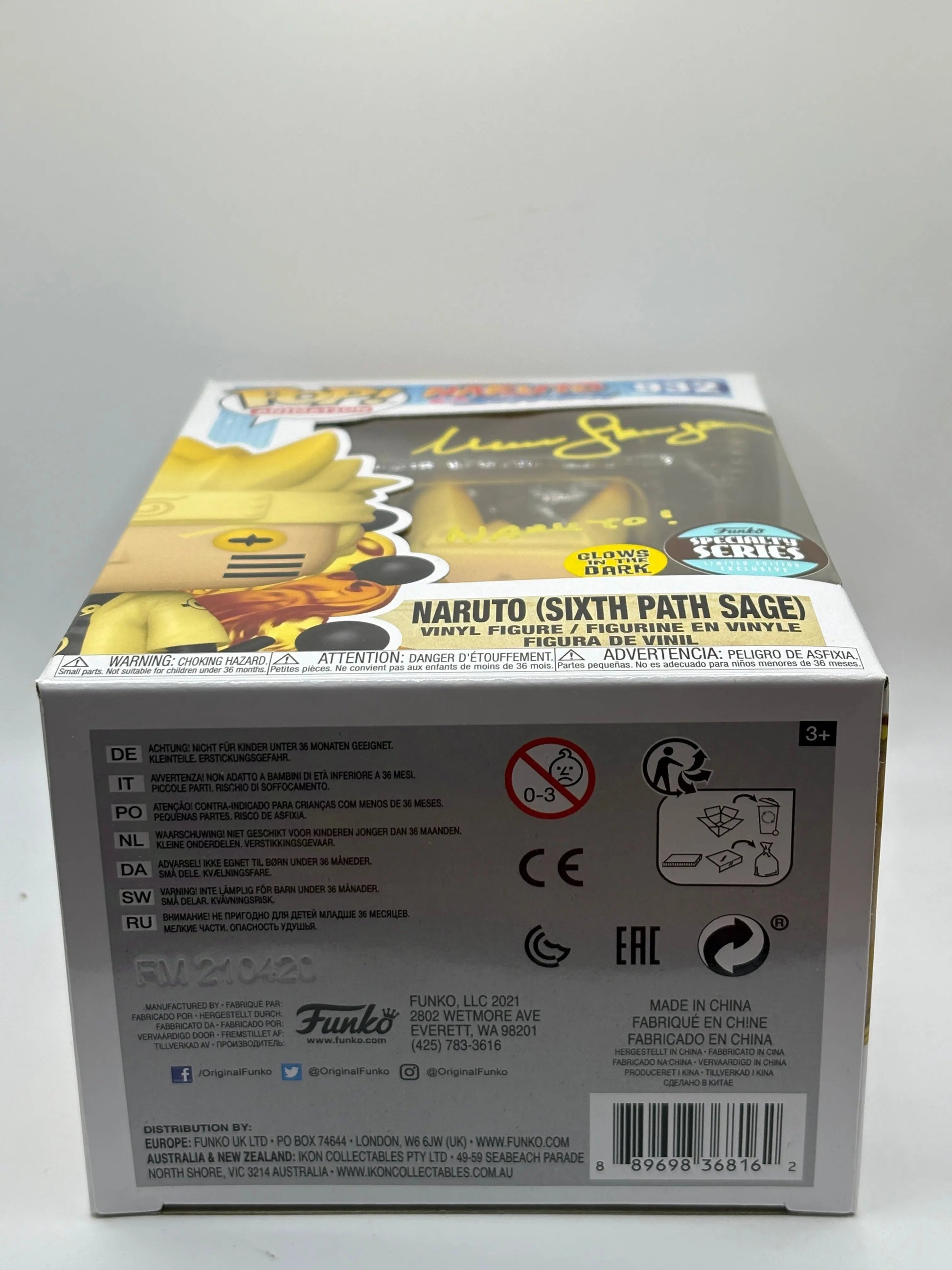 Funko POP! Naruto Shippuden #932 Naruto Sixth Path Signed JSA Certified FRENLY BRICKS - Open 7 Days