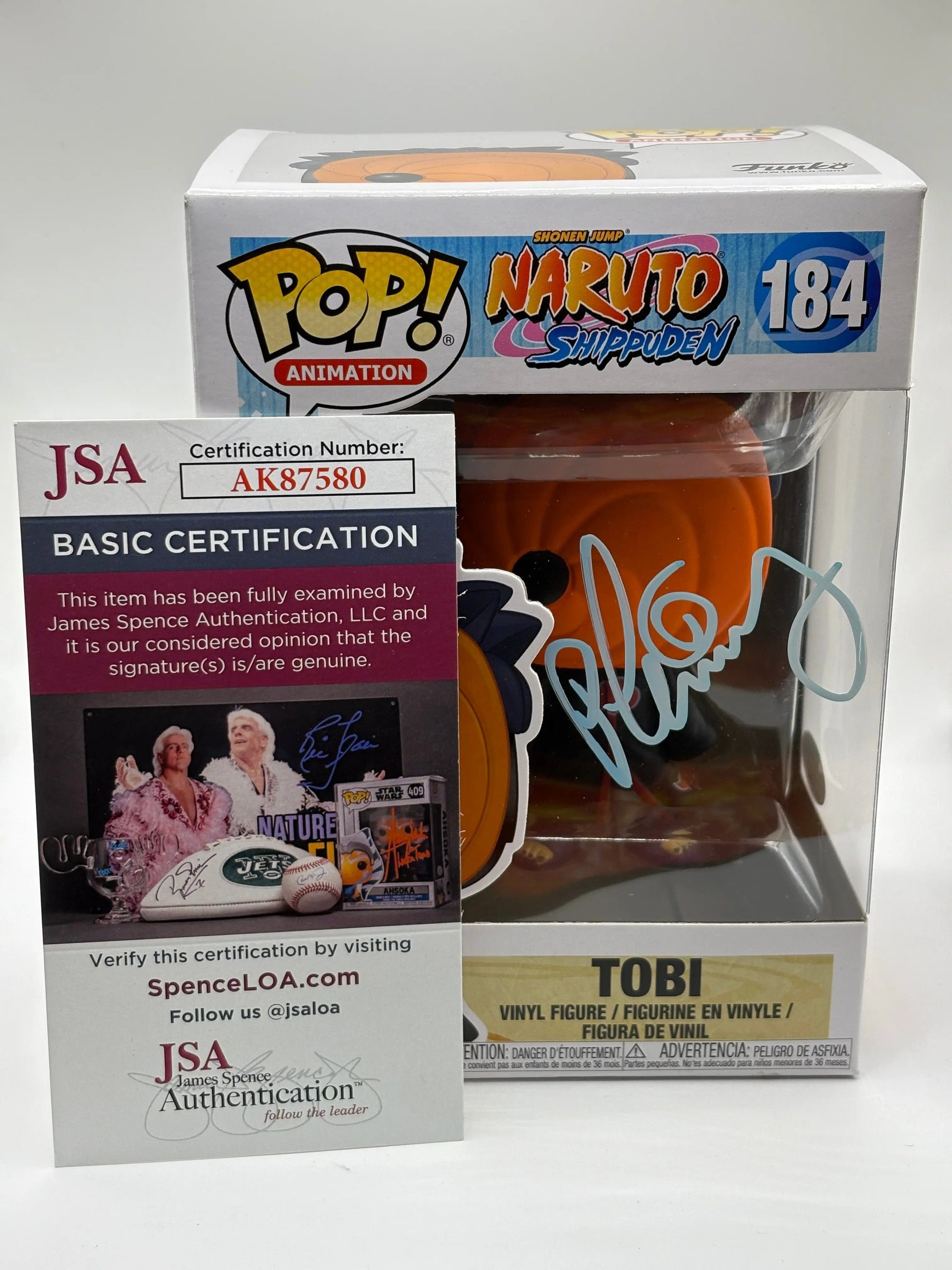 Funko POP! Animation Naruto Shippuden #184 Tobi Signed JSA Certified FRENLY BRICKS - Open 7 Days
