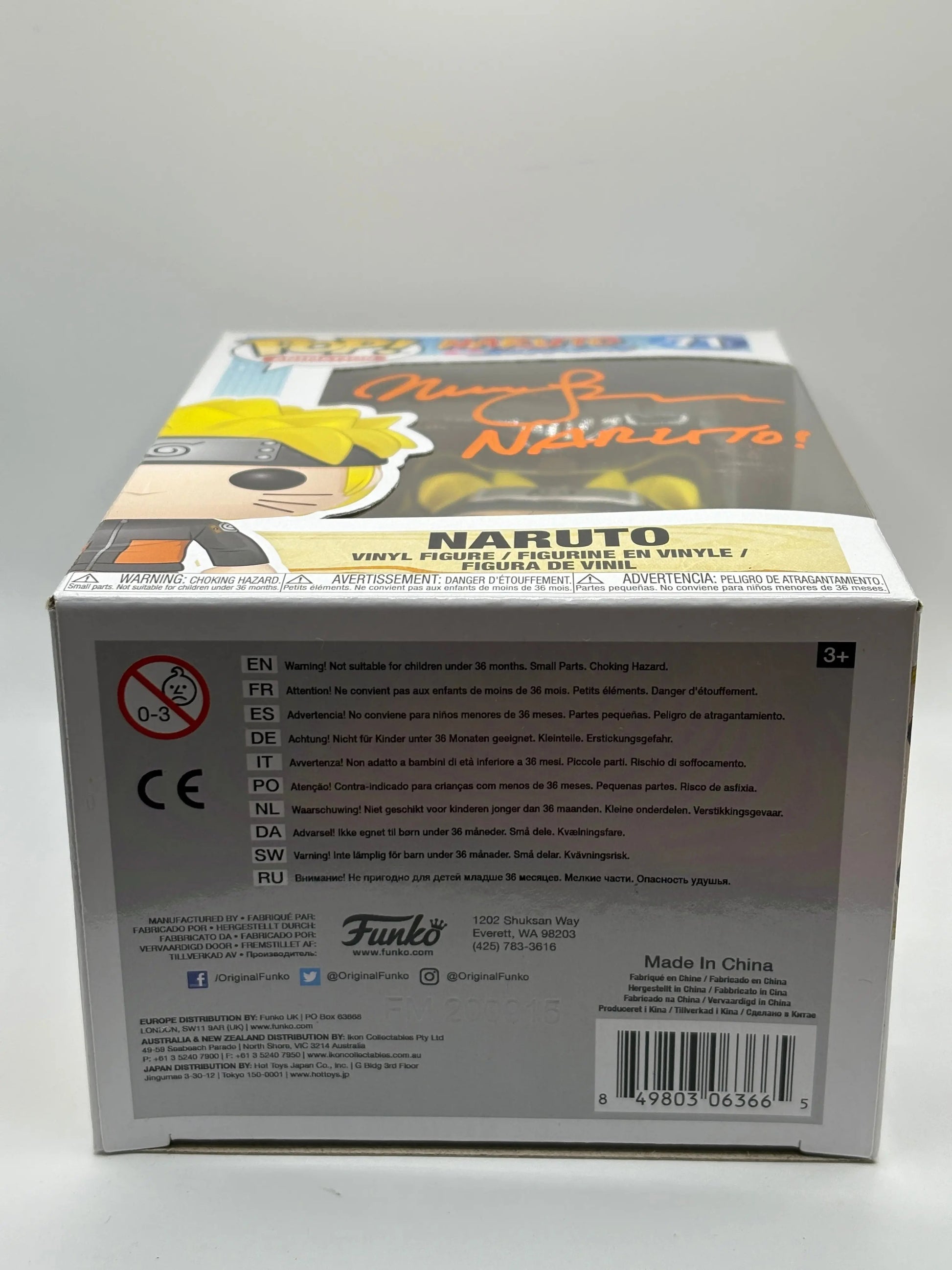 Funko POP! Naruto Shippuden #71 Naruto Signed JSA Certification FRENLY BRICKS - Open 7 Days