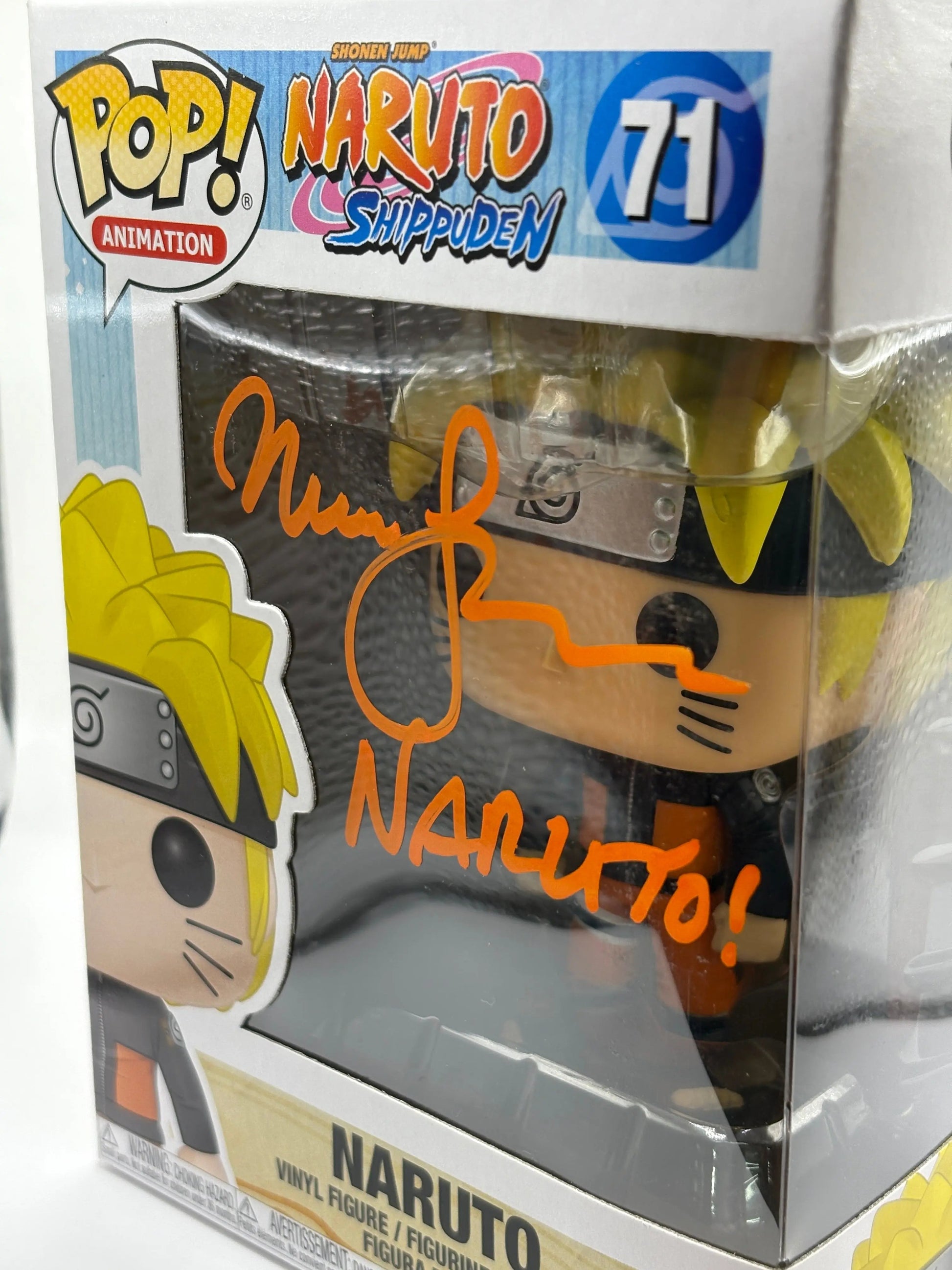 Funko POP! Naruto Shippuden #71 Naruto Signed JSA Certification FRENLY BRICKS - Open 7 Days
