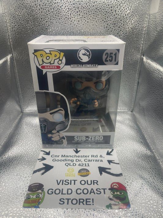 Funko Pop! Vinyl: Mortal Kombat - Sub-Zero #251 FRENLY BRICKS - Open 7 Days