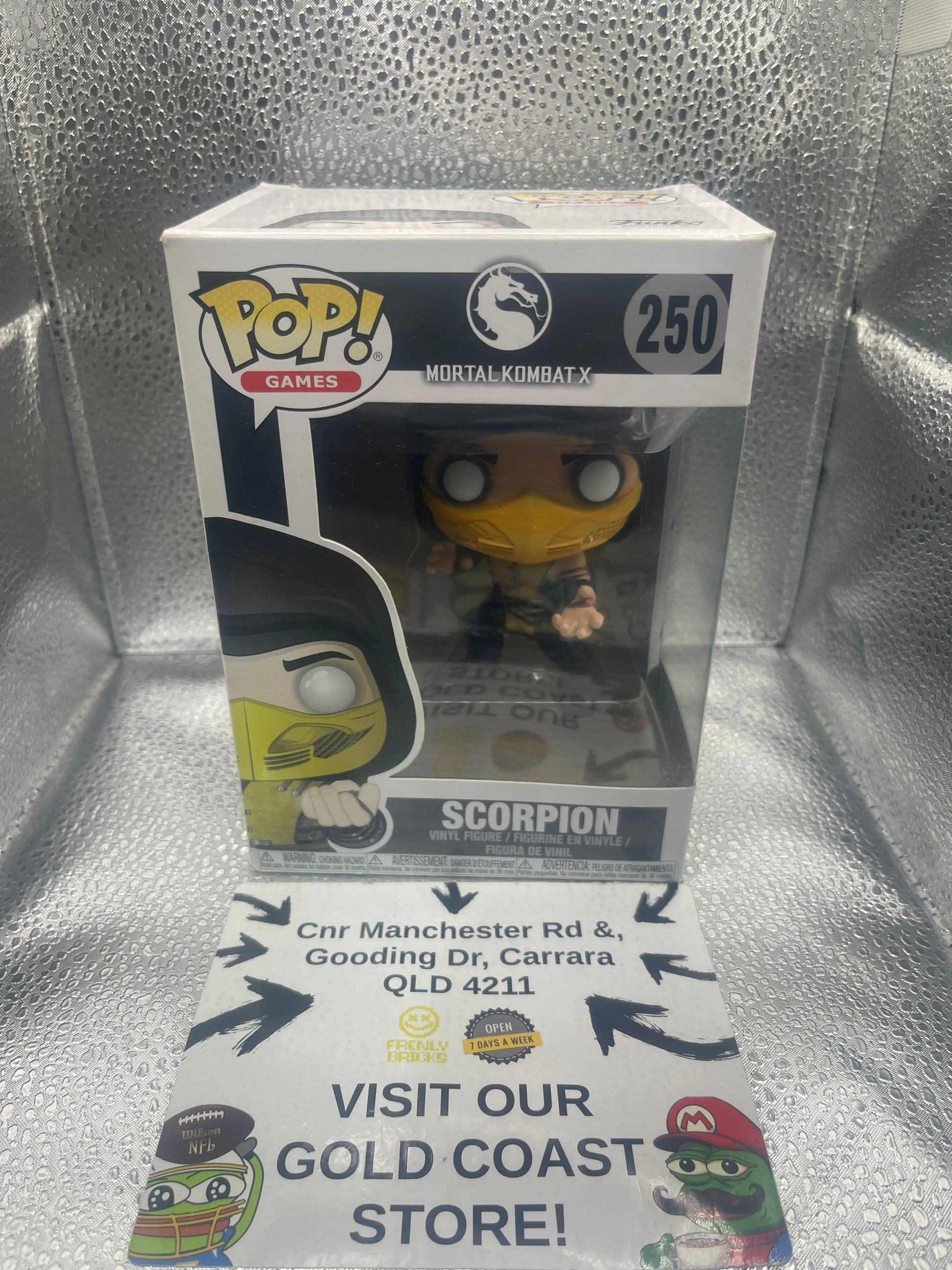 Funko Pop Games Mortal Kombat Scorpion #250 FRENLY BRICKS - Open 7 Days