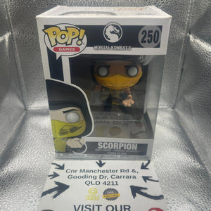 Funko Pop Games Mortal Kombat Scorpion #250 FRENLY BRICKS - Open 7 Days