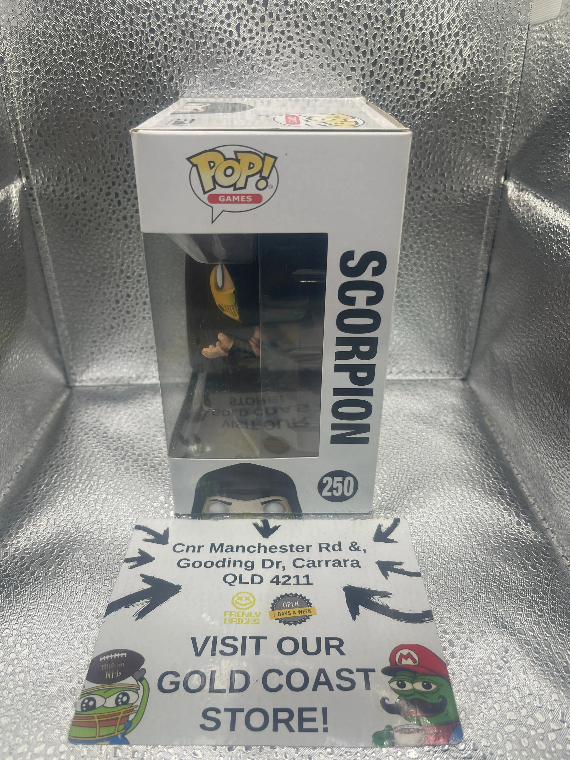 Funko Pop Games Mortal Kombat Scorpion #250 FRENLY BRICKS - Open 7 Days