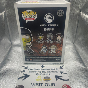 Funko Pop Games Mortal Kombat Scorpion #250 FRENLY BRICKS - Open 7 Days