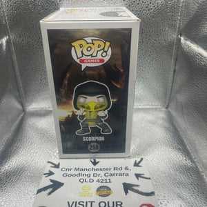 Funko Pop Games Mortal Kombat Scorpion #250 FRENLY BRICKS - Open 7 Days