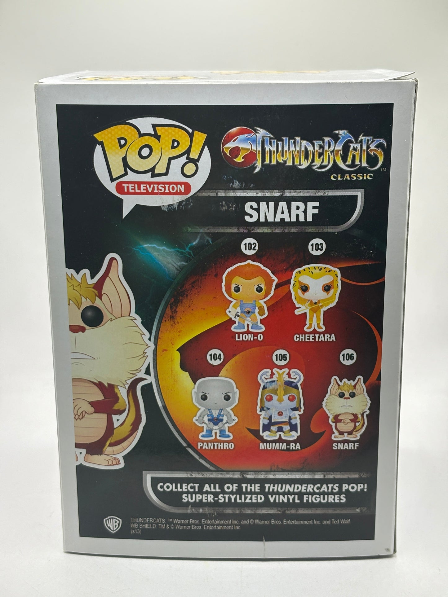 Funko POP! Television Thundercats #106 Snarf 2013 *NO MOULD* FRENLY BRICKS - Open 7 Days