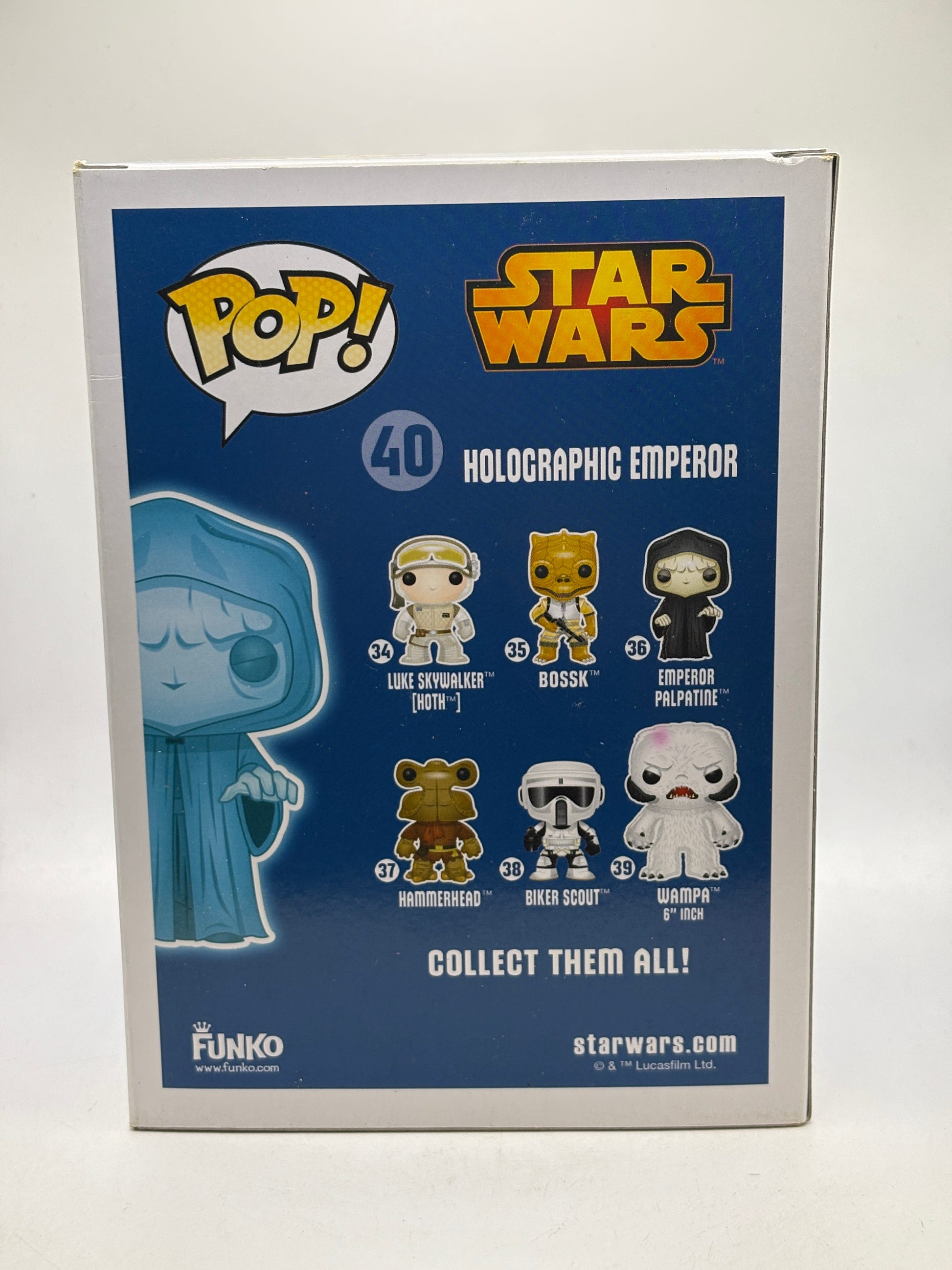 Funko POP! Star Wars #40 Holographic Emperor Vinyl Bobble-Head Glow image 3