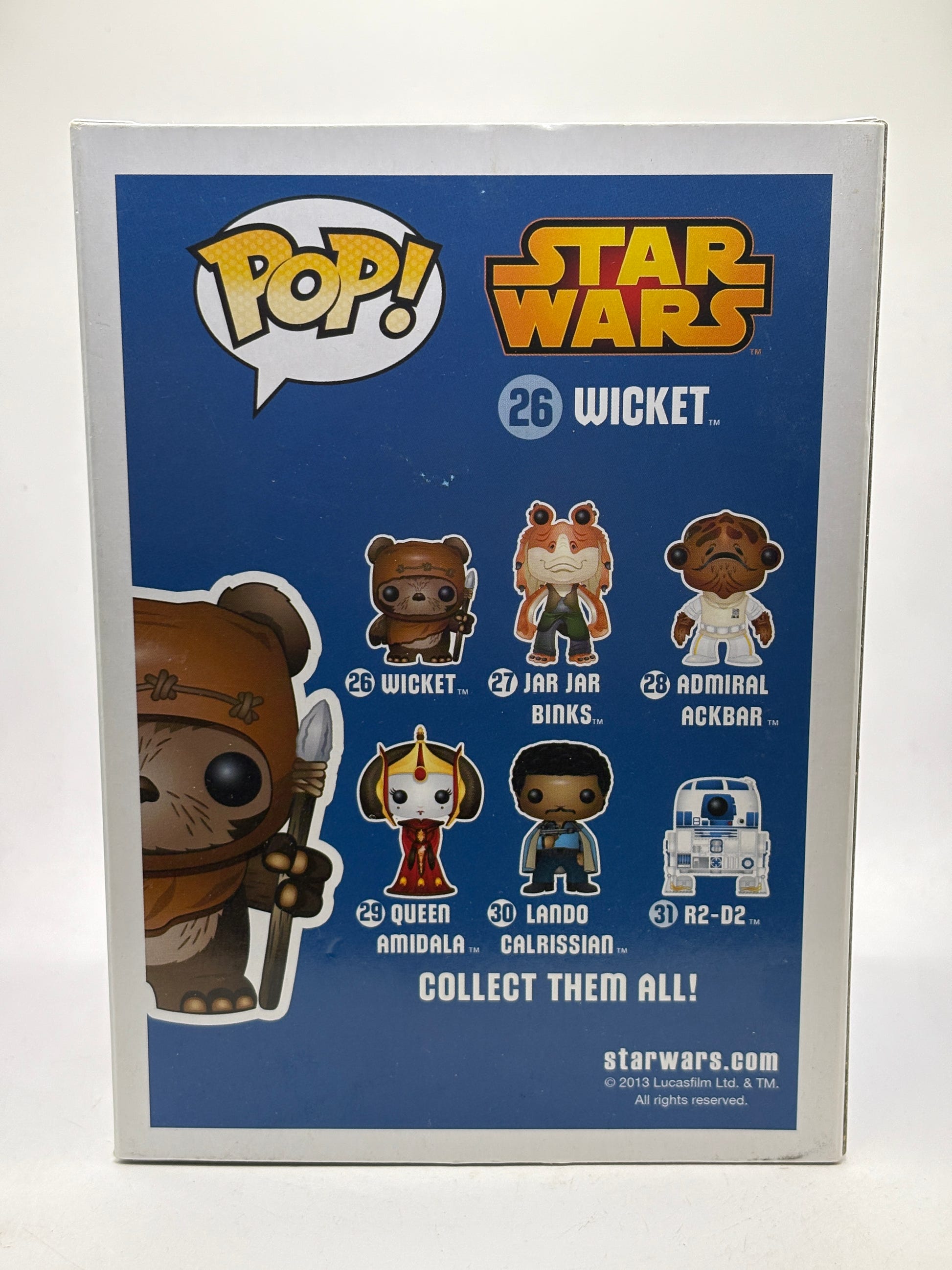Funko POP! Star Wars #26 Wickett Vinyl Bobble-Head Blue Box image 3