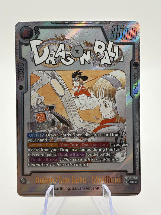 Dragon Ball Super Fusion World - Bulma / Son Goku : Childhood SB01-057 SR Alt Art FRENLY BRICKS - Open 7 Days
