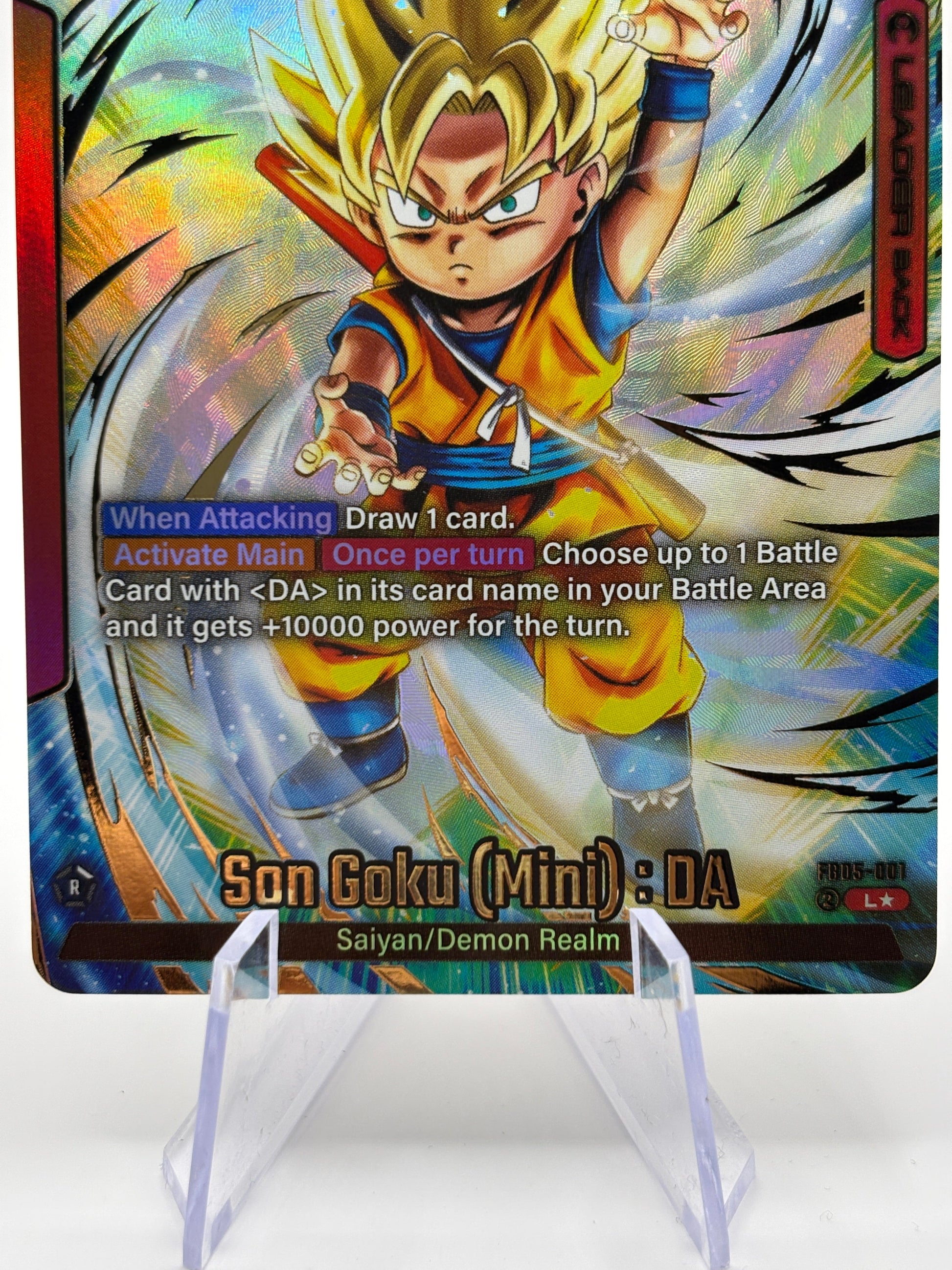 Dragon Ball Super Fusion World - Son Goku (Mini) : DA FB05-001 Leader Alt Art FRENLY BRICKS - Open 7 Days