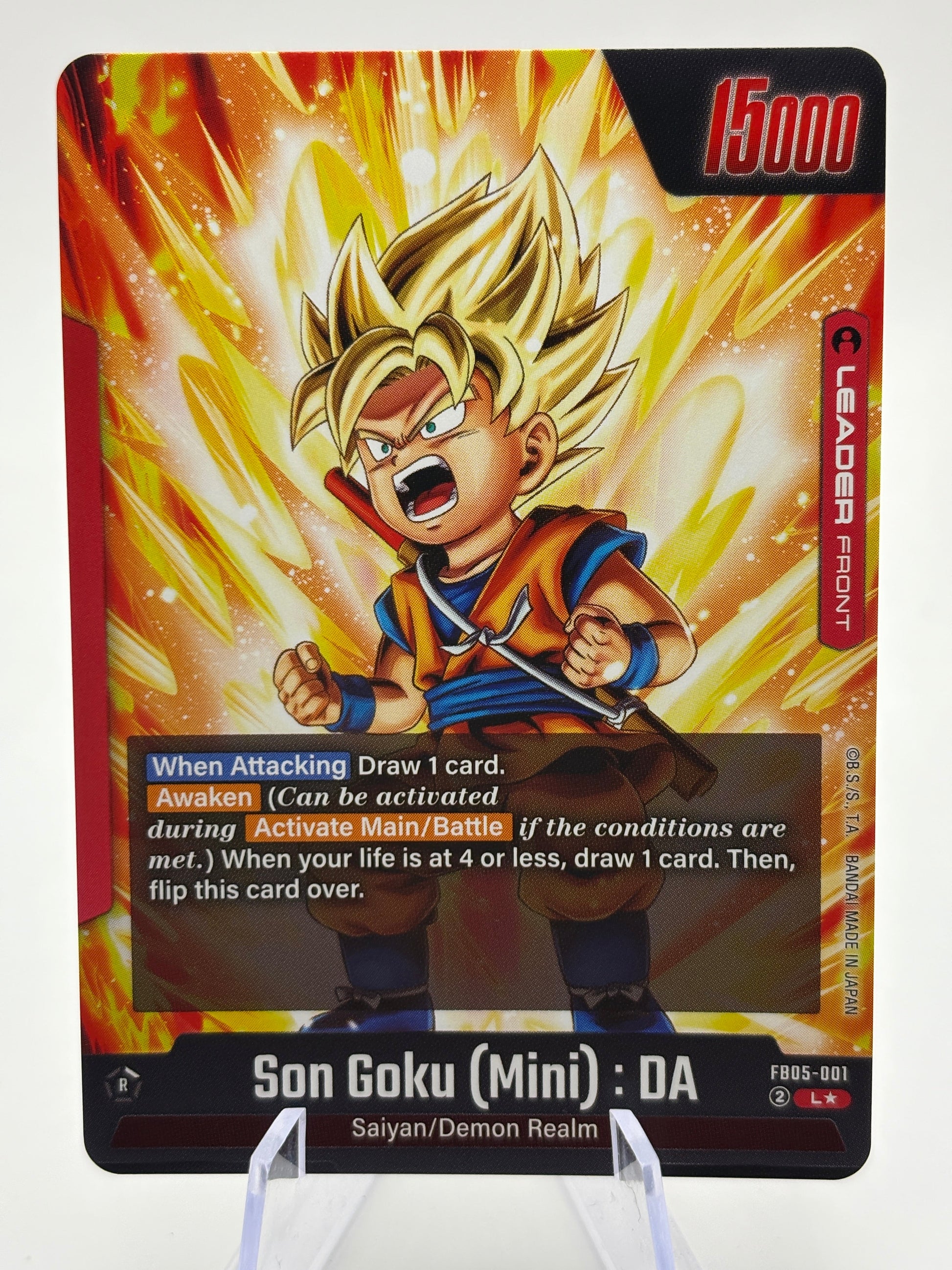 Dragon Ball Super Fusion World - Son Goku (Mini) : DA FB05-001 Leader Alt Art FRENLY BRICKS - Open 7 Days