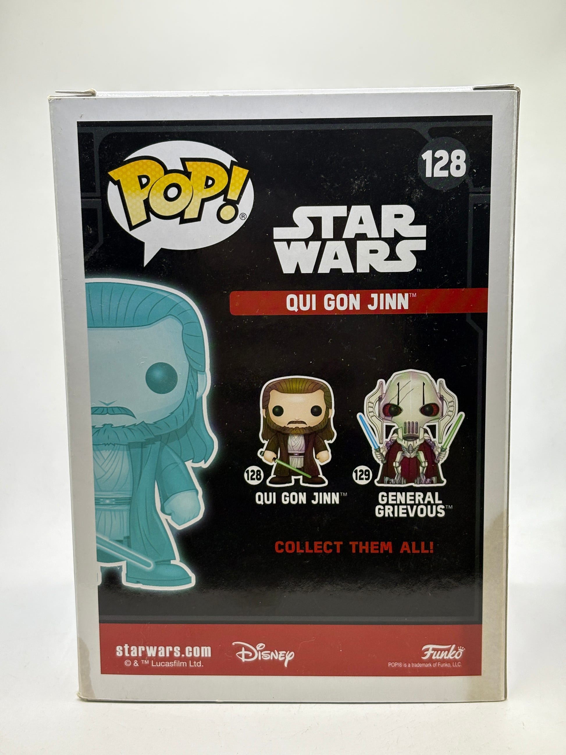 Funko POP! Star Wars #128 Qui Gon Jinn 2017 Galactic Convention Glow (2) image 3