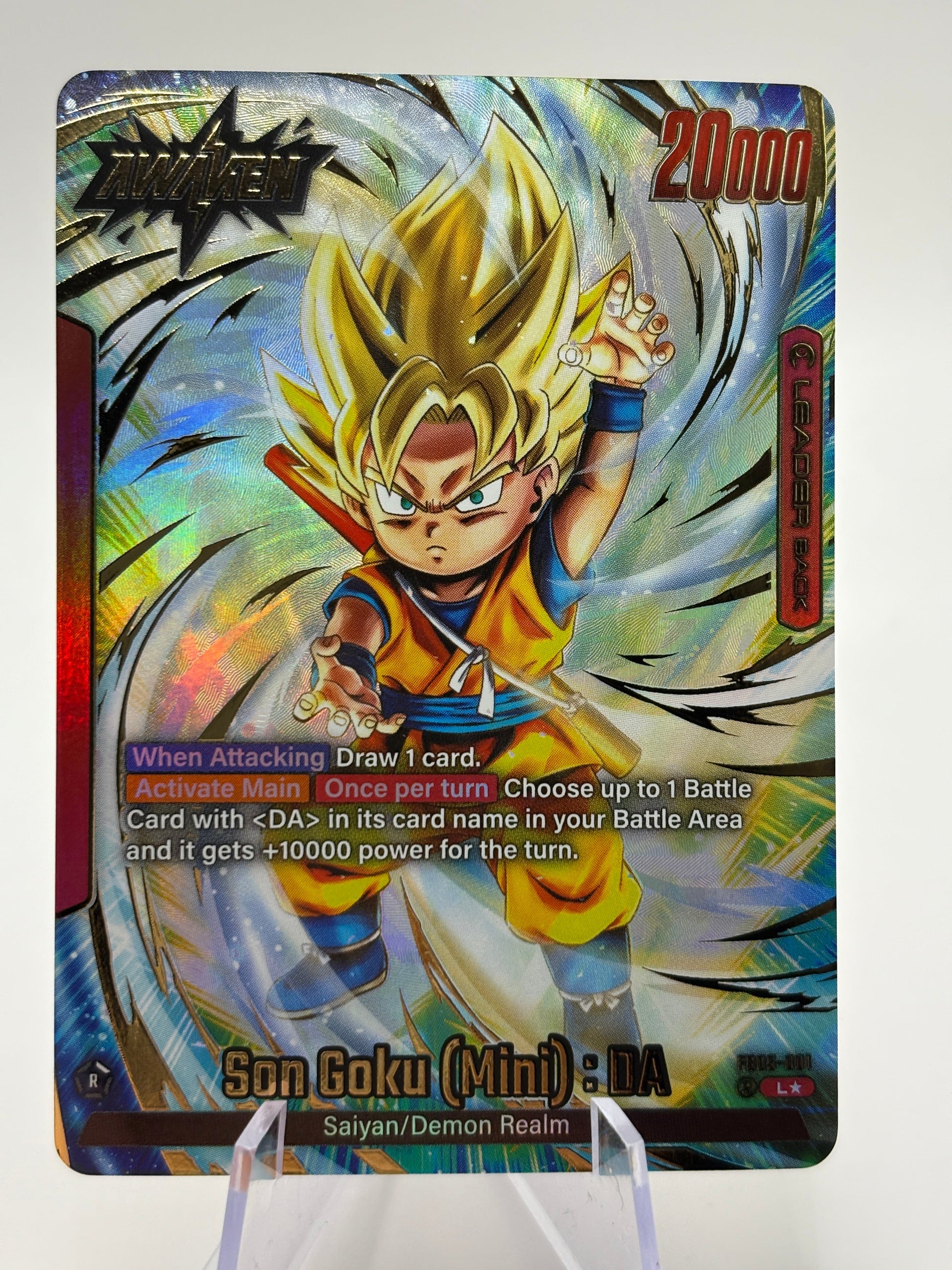 Dragon Ball Super Fusion World - Son Goku (Mini) : DA FB05-001 Leader Alt Art FRENLY BRICKS - Open 7 Days