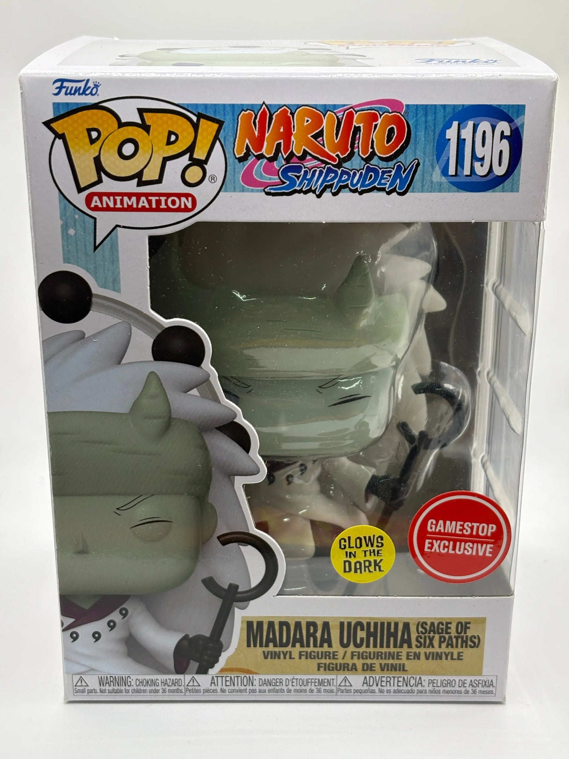 Funko POP! Naruto Shippuden #1196 Madara Uchiha Glow Gamestop Exclusive FRENLY BRICKS - Open 7 Days