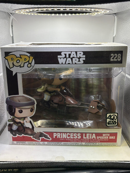Funko POP! Star Wars #228 Princess Leia with Speeder Bike Vinyl Bobble-Head