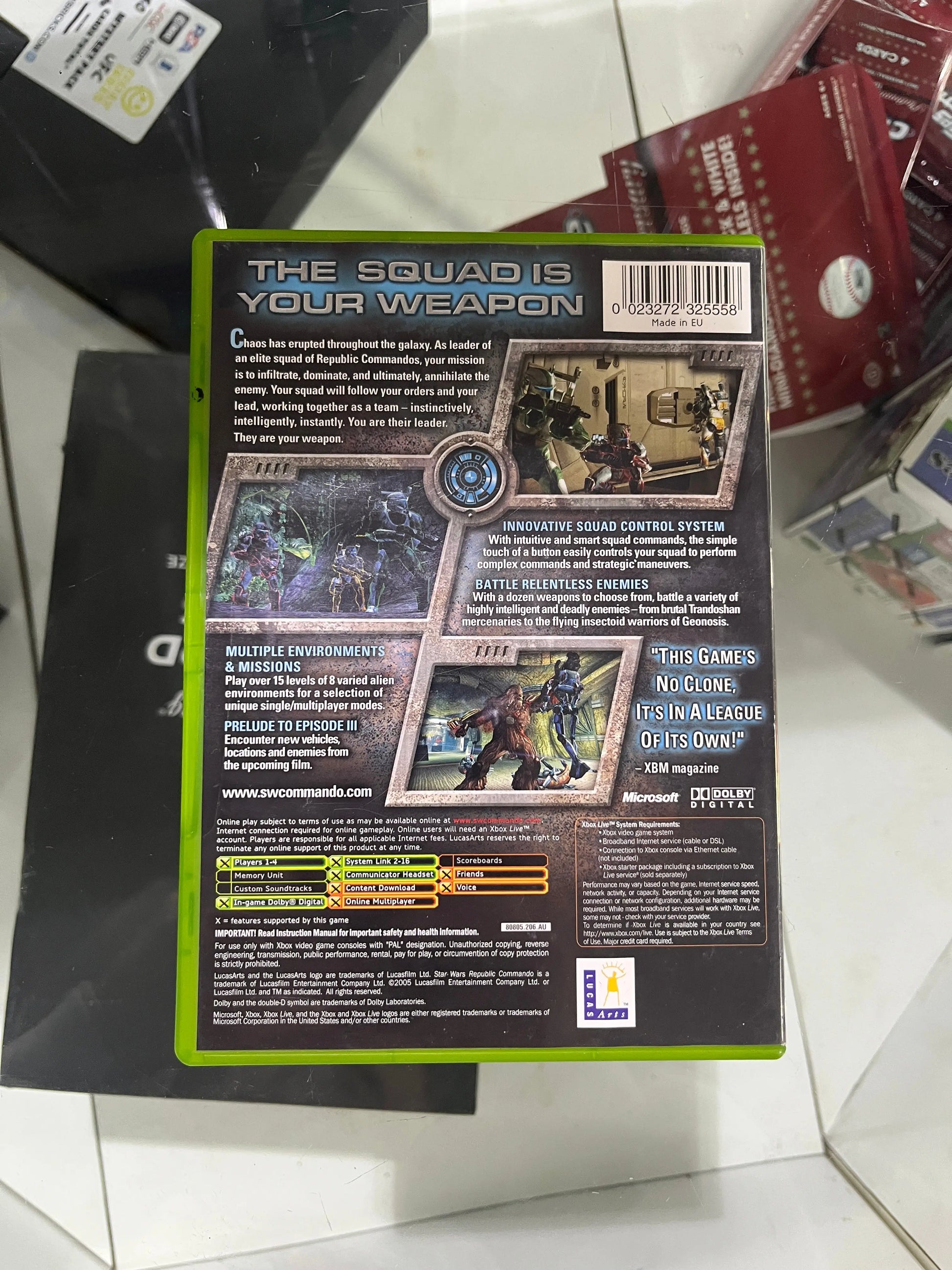 Star Wars: Republic Commando (Microsoft Xbox, 2005) w/manual FRENLY BRICKS - Open 7 Days