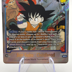 Dragon Ball Super Fusion World - Son Goku : Childhood SB01-018 SR Alt Art NM FRENLY BRICKS - Open 7 Days