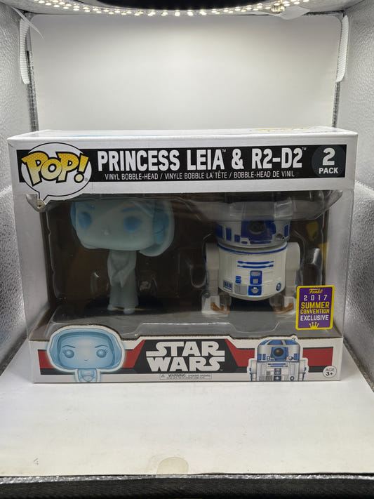 Funko POP! Princess Leia & R2-D2 2 Pack 2017 Summer Convention
