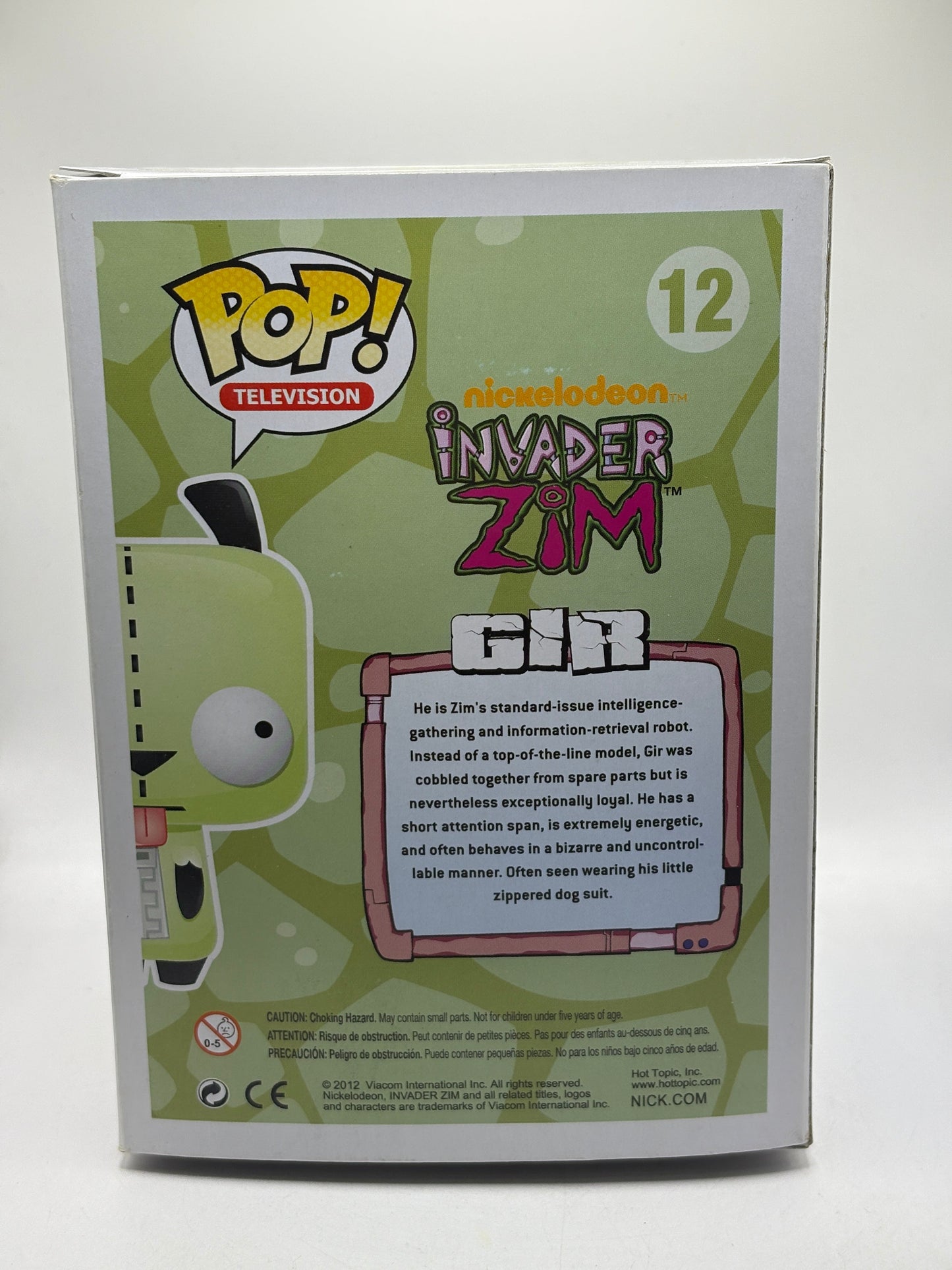 Funko POP! Television Invader Zim #12 GIR Vinyl Figure 2014 *NO MOULD* FRENLY BRICKS - Open 7 Days