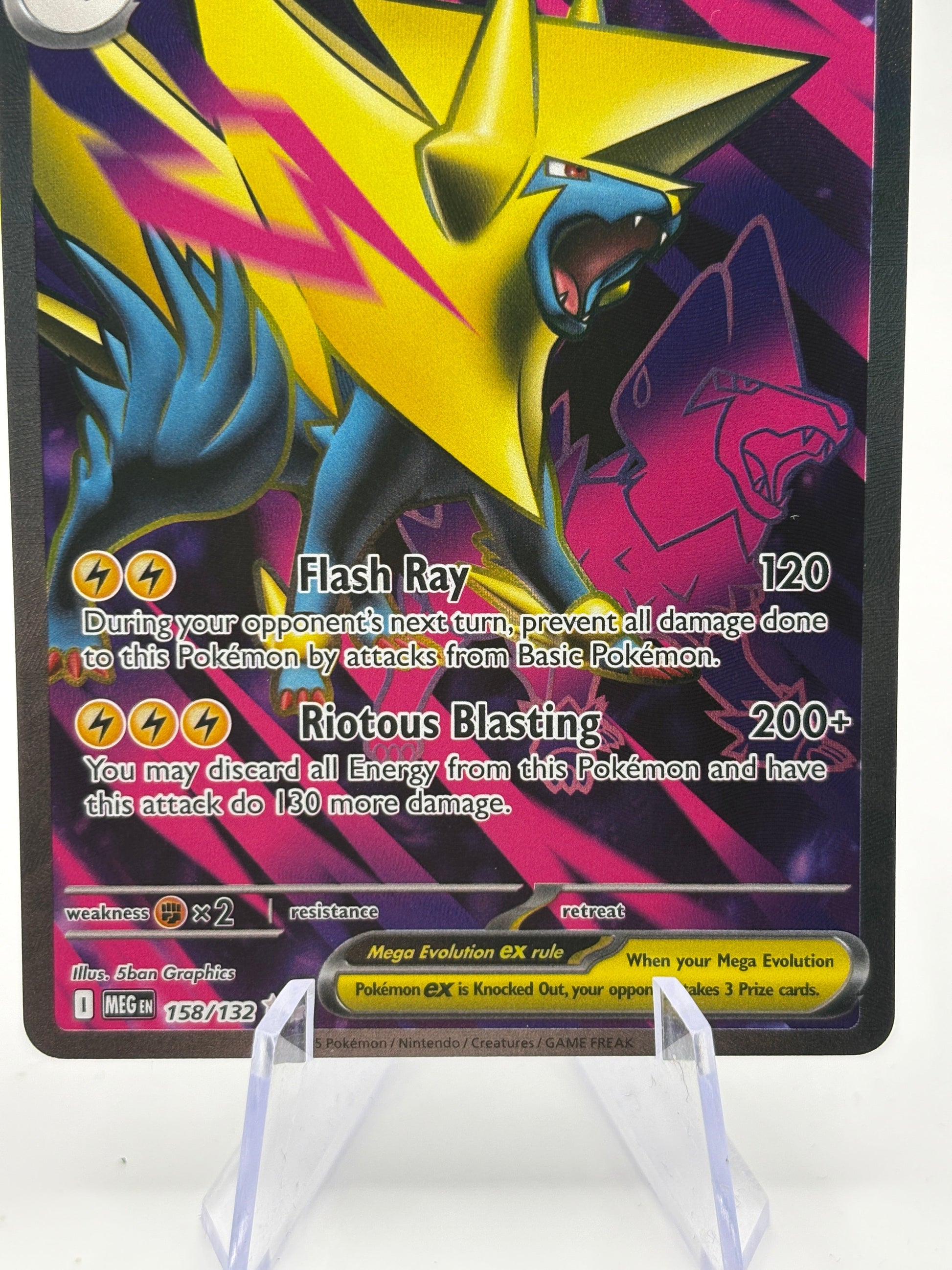 Pokemon TCG Mega Evolution- Mega Manectric EX 158/132 Full Art NM FRENLY BRICKS - Open 7 Days