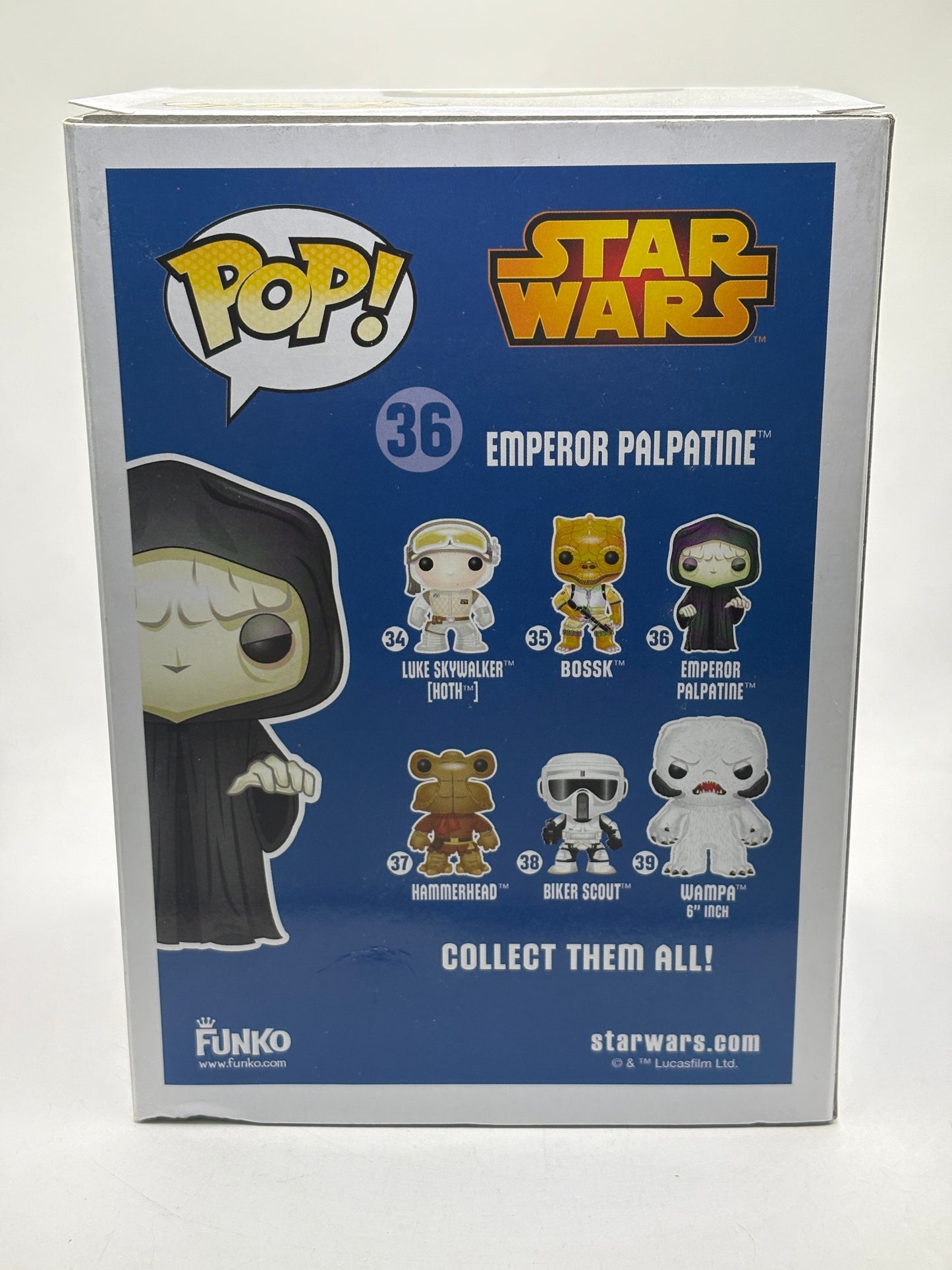 Funko POP! Star Wars #36 Emperor Palpatine Vinyl Bobble Head 2014 *NO MOULD* FRENLY BRICKS - Open 7 Days
