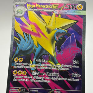Pokemon TCG Mega Evolution- Mega Manectric EX 158/132 Full Art NM FRENLY BRICKS - Open 7 Days