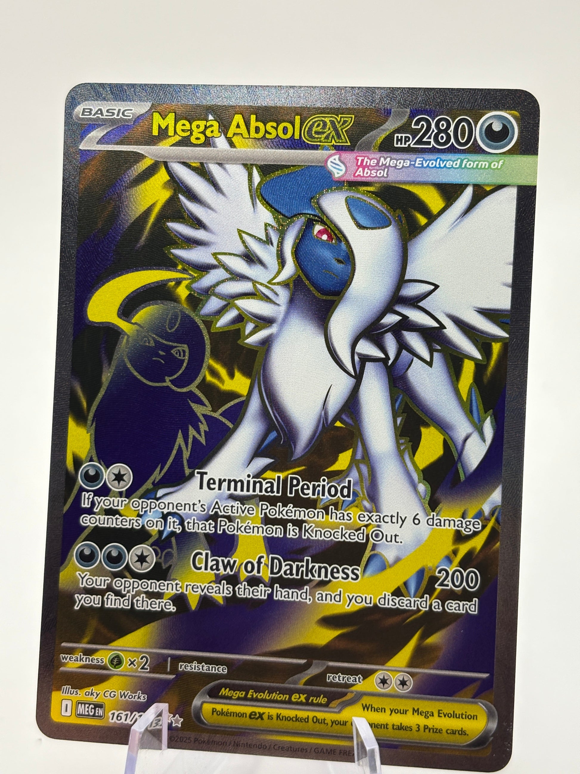 Pokemon TCG Mega Evolution- Mega Absol EX 161/132 Full Art NM FRENLY BRICKS - Open 7 Days