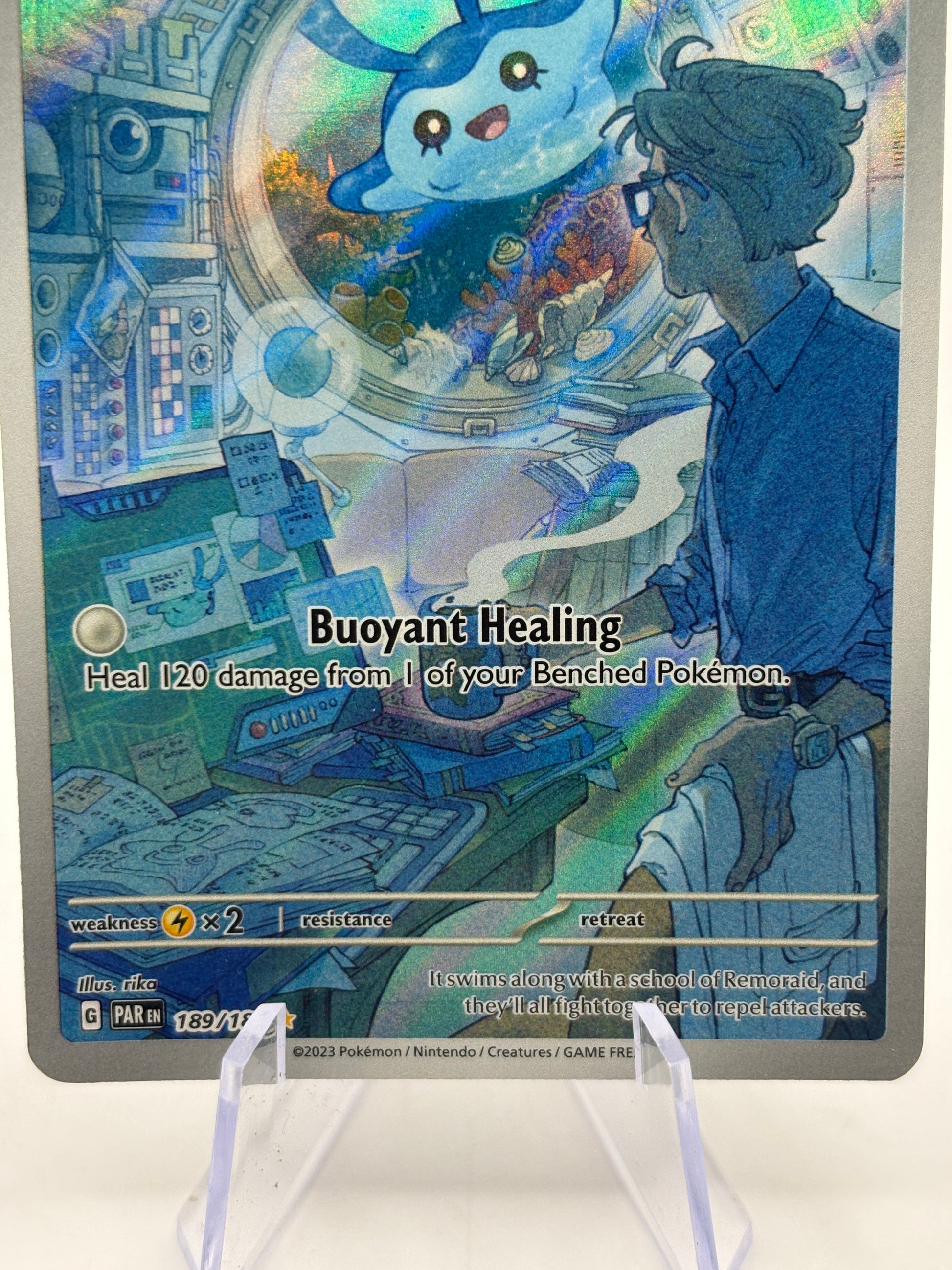 Pokemon TCG Paradox Rift - Mantyke 189/182 Illustration Rare LP FRENLY BRICKS - Open 7 Days