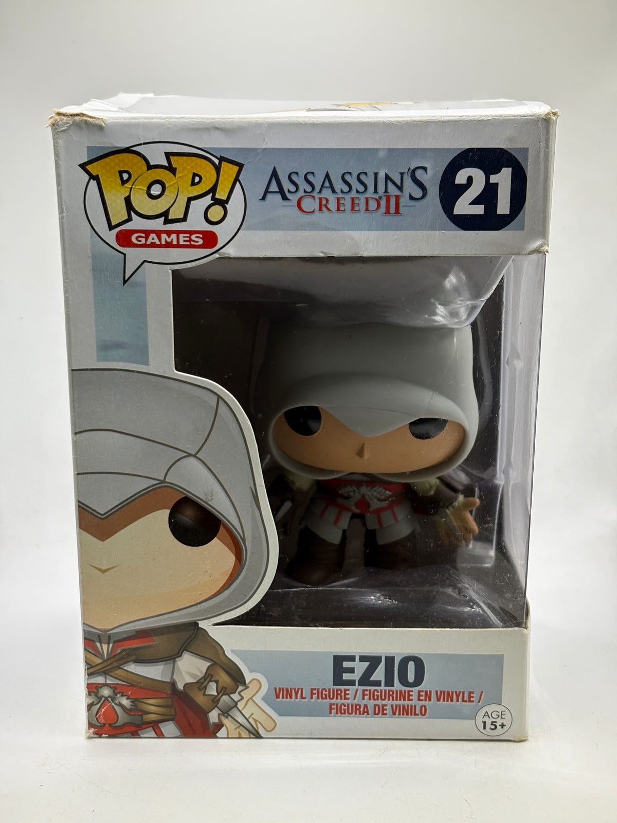 Funko POP! Games Assassin’s Creed II #21 Ezio Vinyl Figure 2013 Box DMG image 1