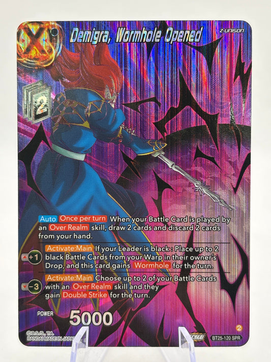 Dragon Ball Super Masters - Demigra, Wormhole Opened BT25-120 SPR FRENLY BRICKS - Open 7 Days