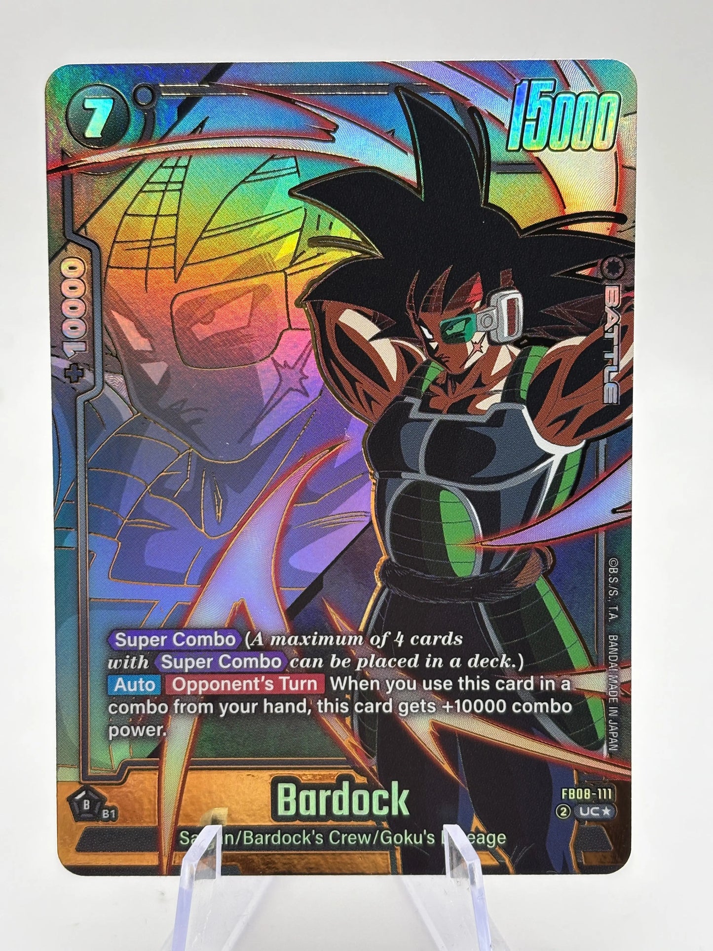 Dragon Ball Super Fusion World - Bardock FB08-111 UC* Alt Art FRENLY BRICKS - Open 7 Days