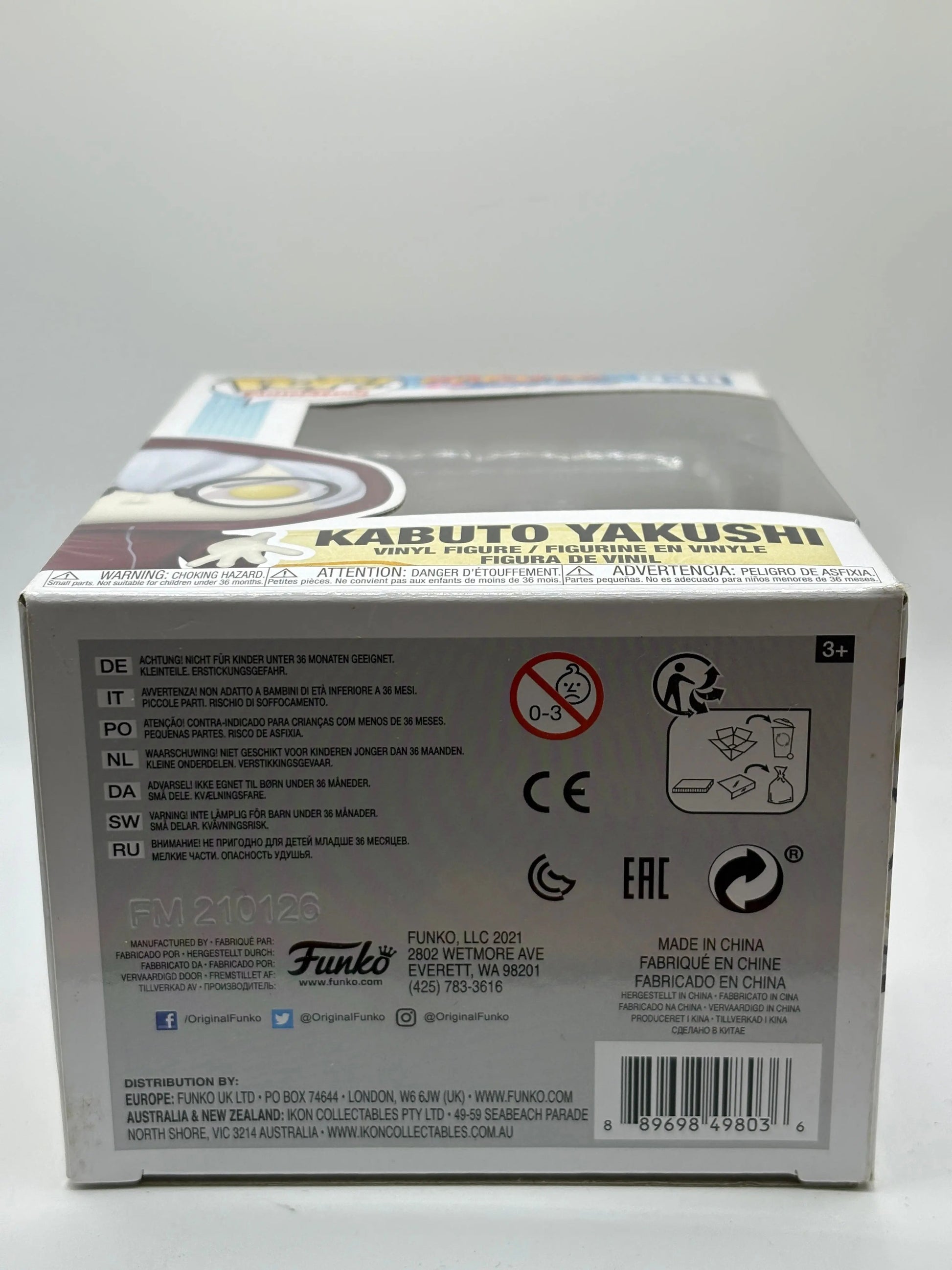 Funko POP! Animation Naruto Shippuden #936 Kabuto Yakushi FRENLY BRICKS - Open 7 Days