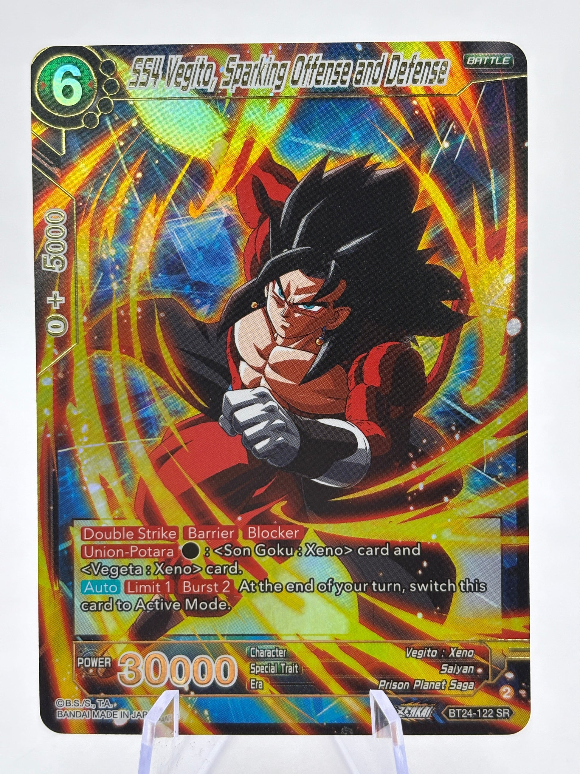 Dragon Ball Super Masters - SS4 Vegito, Sparking Offense and Defence BT24-122 SR FRENLY BRICKS - Open 7 Days