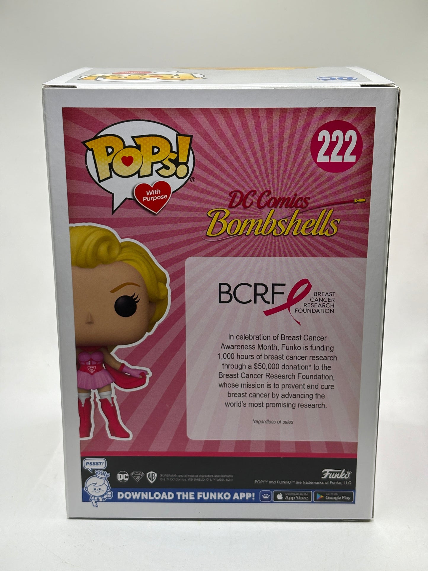 Funko POP! With Purpose DC Bombshells #222 Supergirl BCF Vinyl Figure FRENLY BRICKS - Open 7 Days
