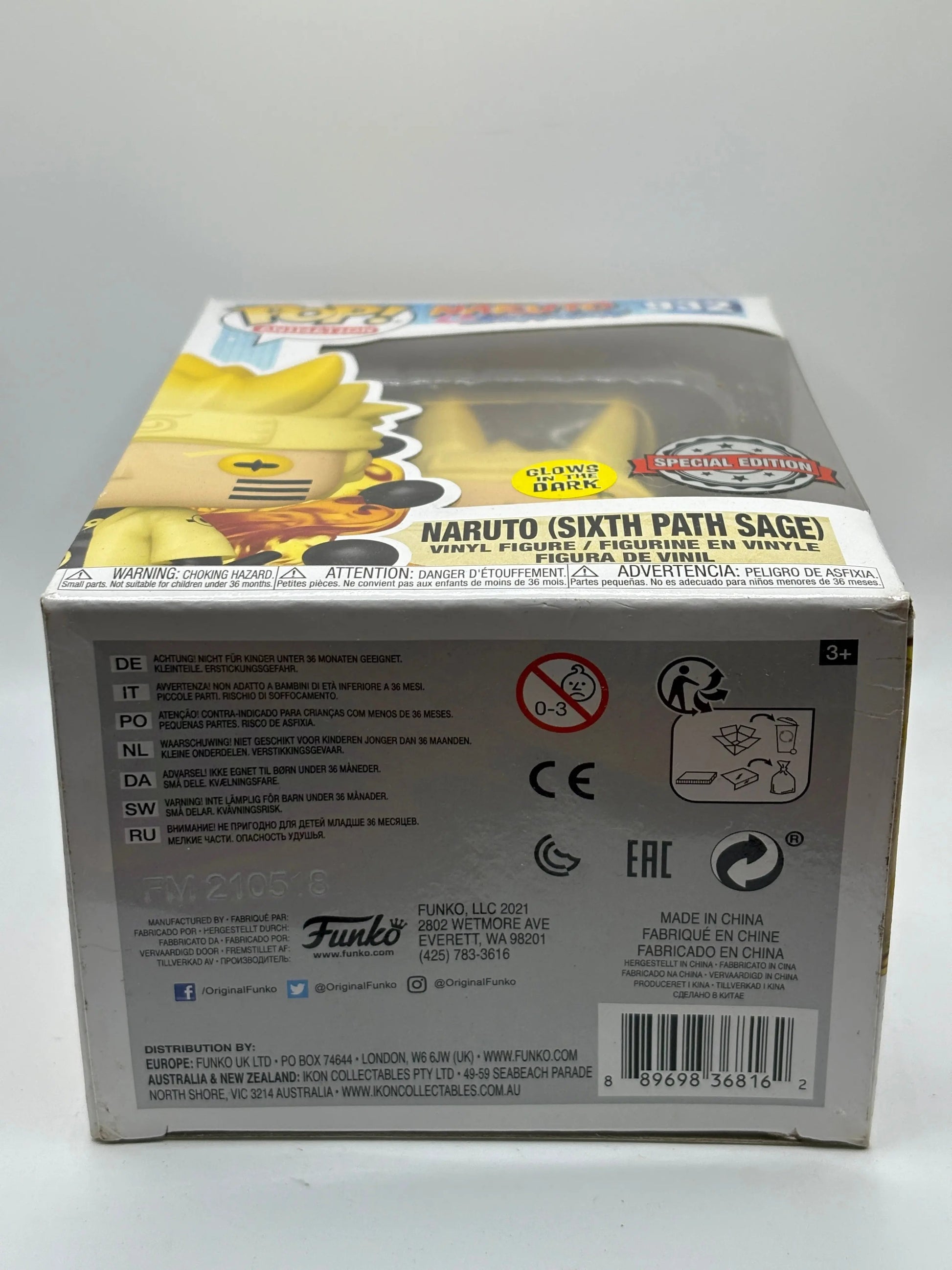 Funko POP! Naruto Shippuden #932 Naruto Sixth Path Sage Glow SE FRENLY BRICKS - Open 7 Days