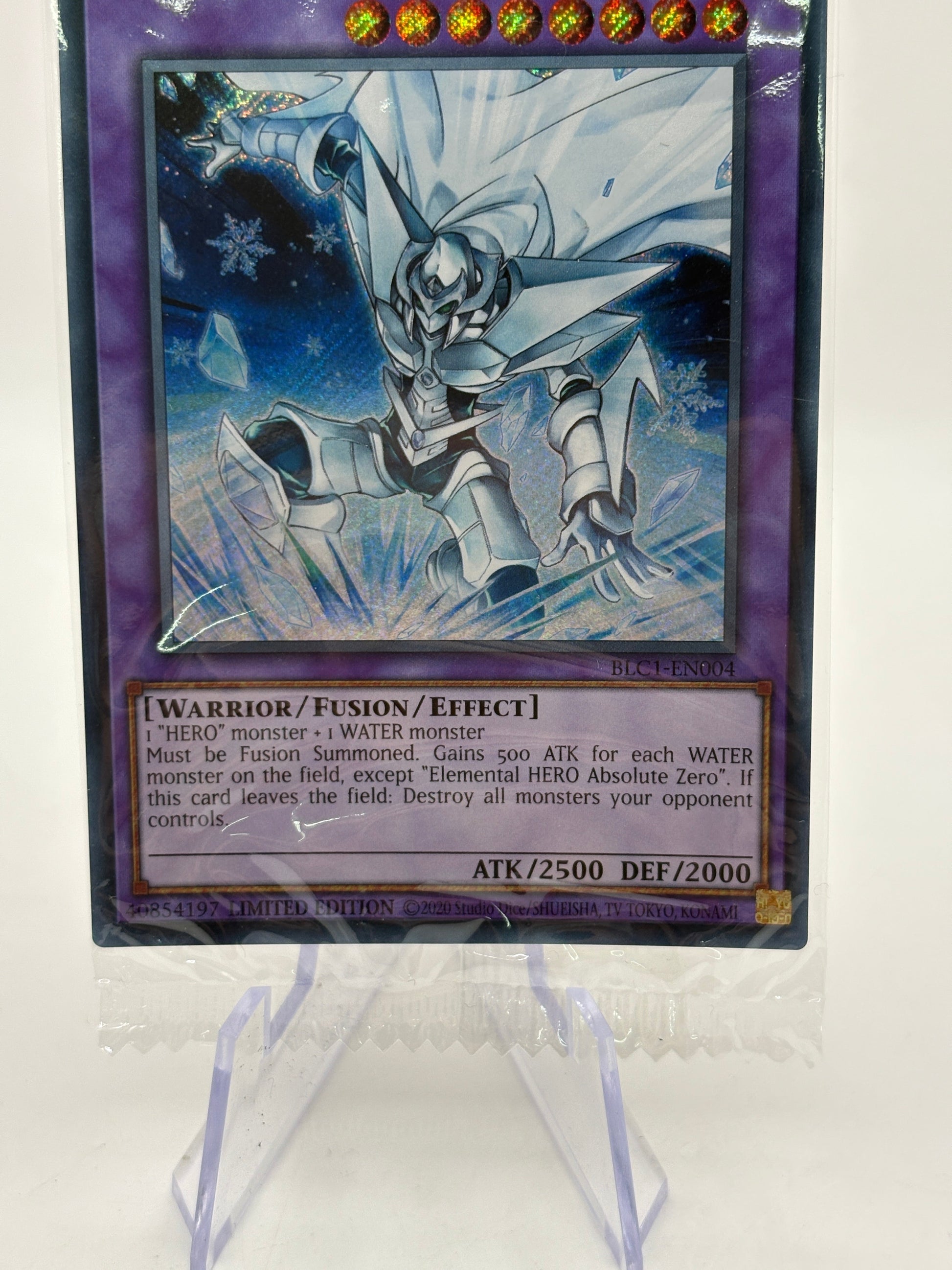 Yu-Gi-Oh! Elemental Hero Absolute Zero BLC1-EN004 Limited Edition Sealed FRENLY BRICKS - Open 7 Days